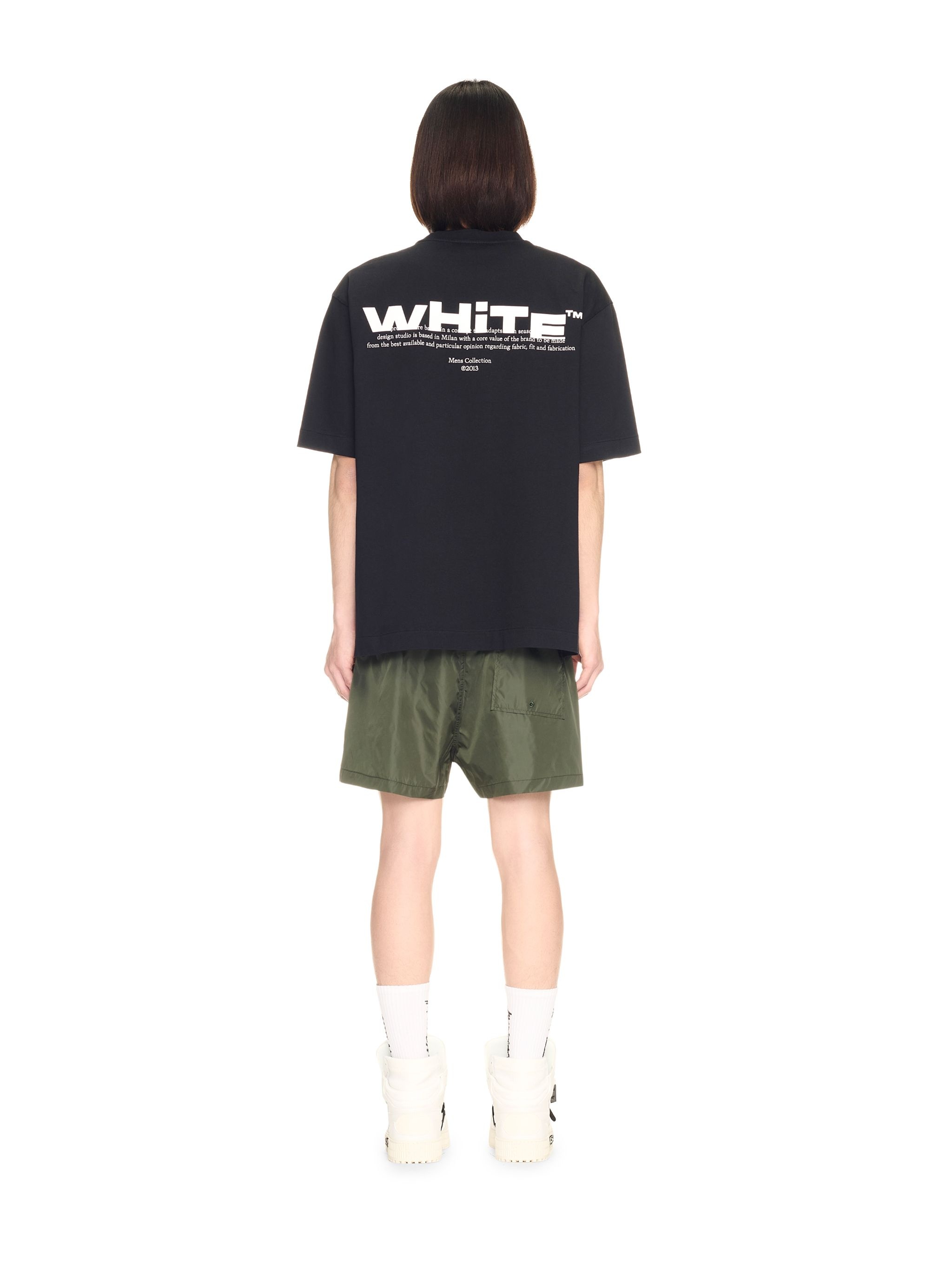 Green Off Stamp Swim Shorts - 4