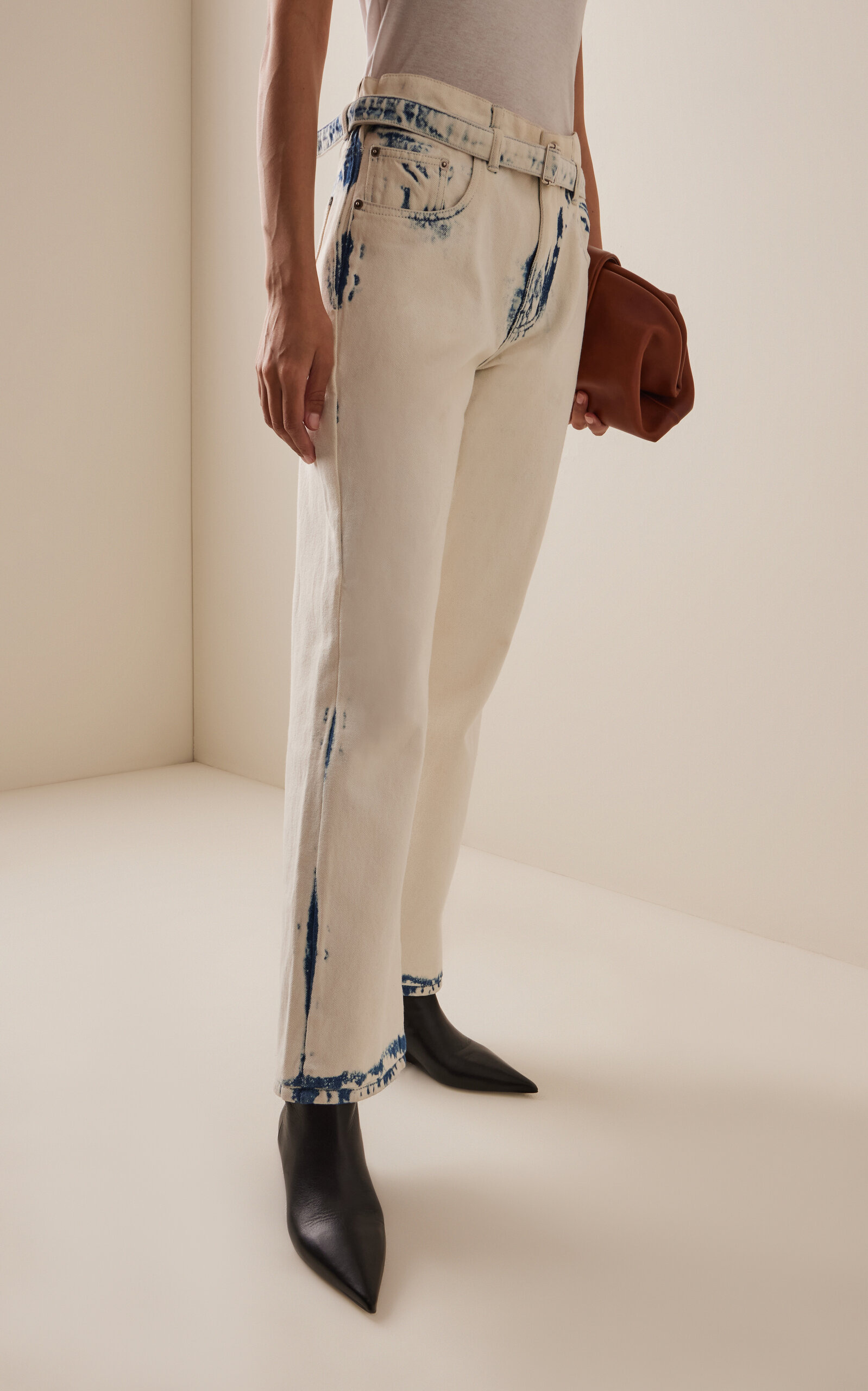 Ellsworth Bleached Cropped Boyfriend Jeans white - 3