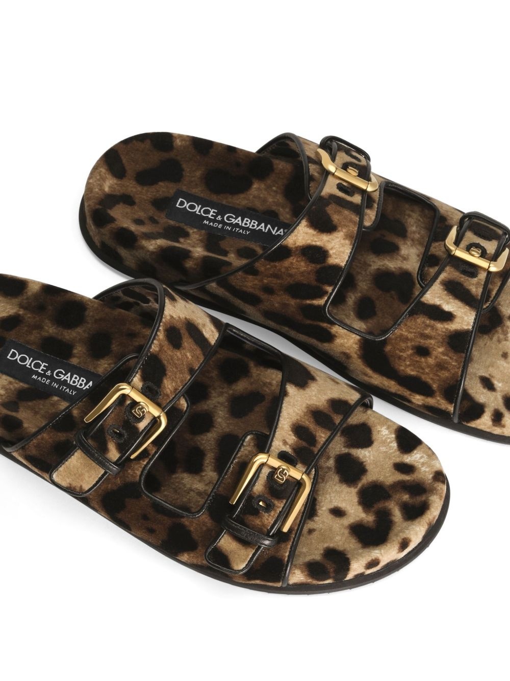 leopard-print sandals - 4
