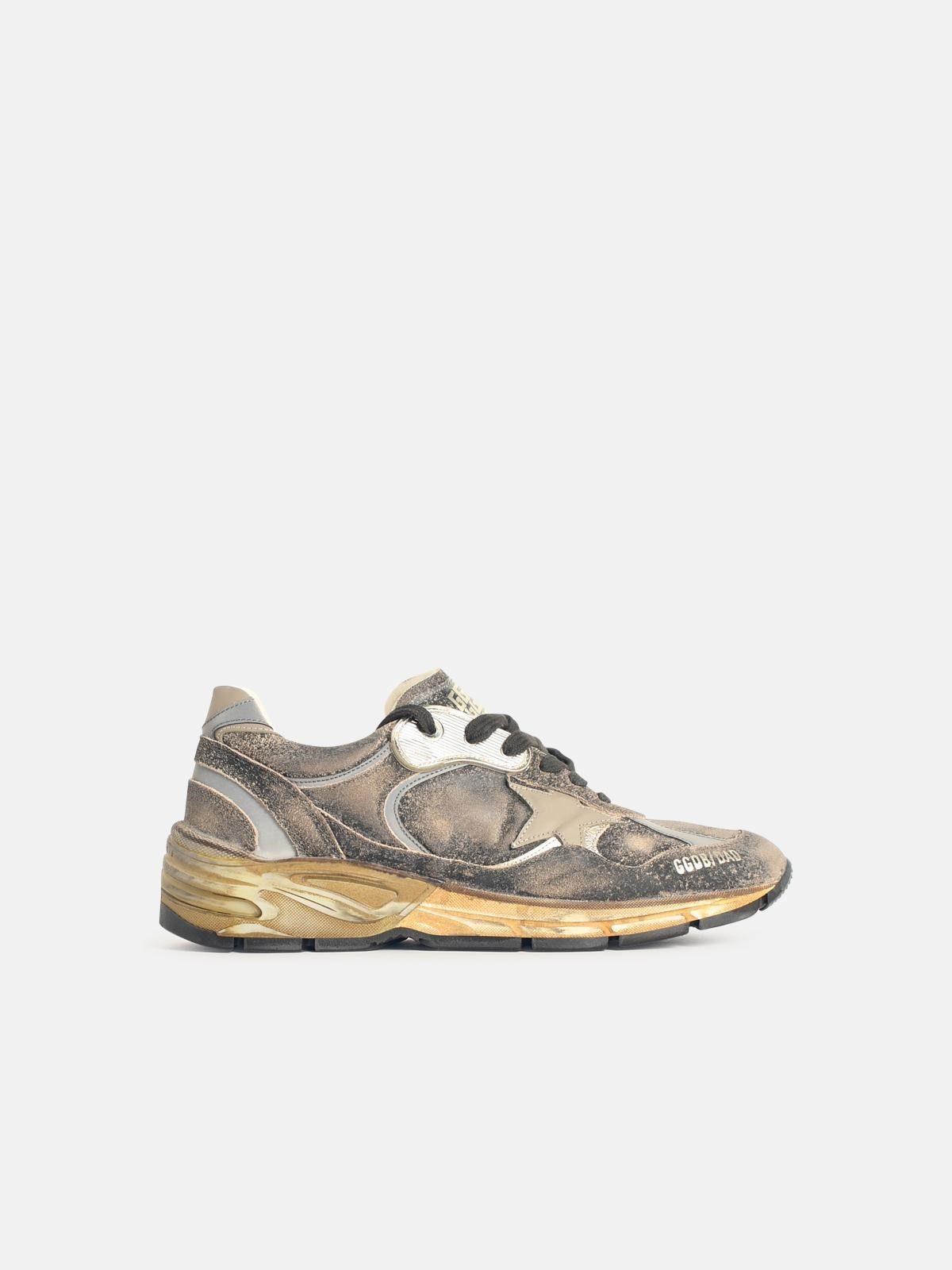 'DAD' BLACK LEATHER BLEND SNEAKERS - 1