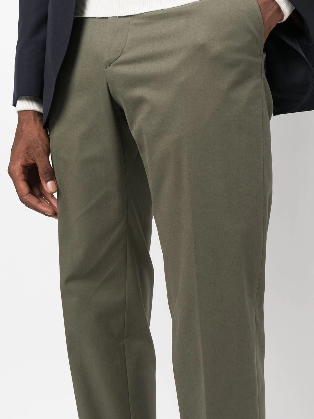 slim-cut chino trousers - 5