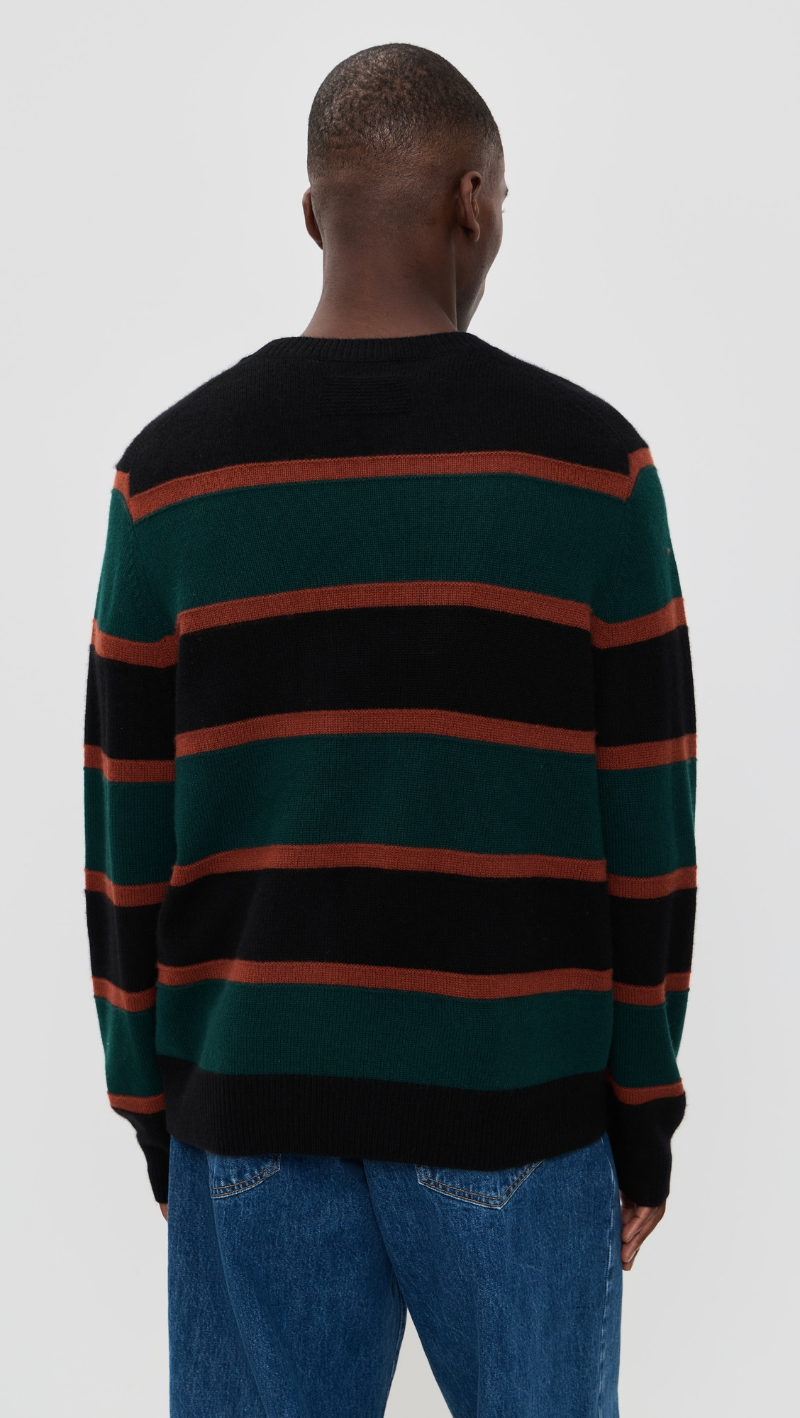 Stripe Cashmere Crew Sweater - 2