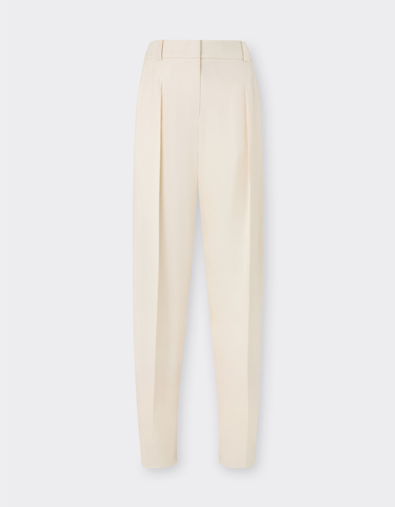 Shantung silk trousers 1