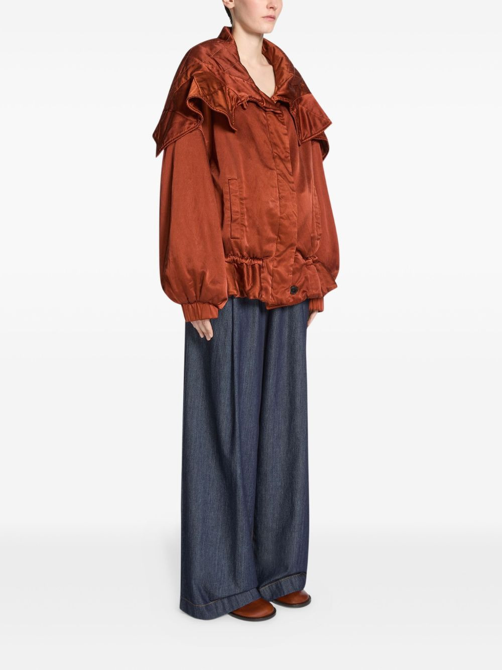 quilted ruffled jacket - 3