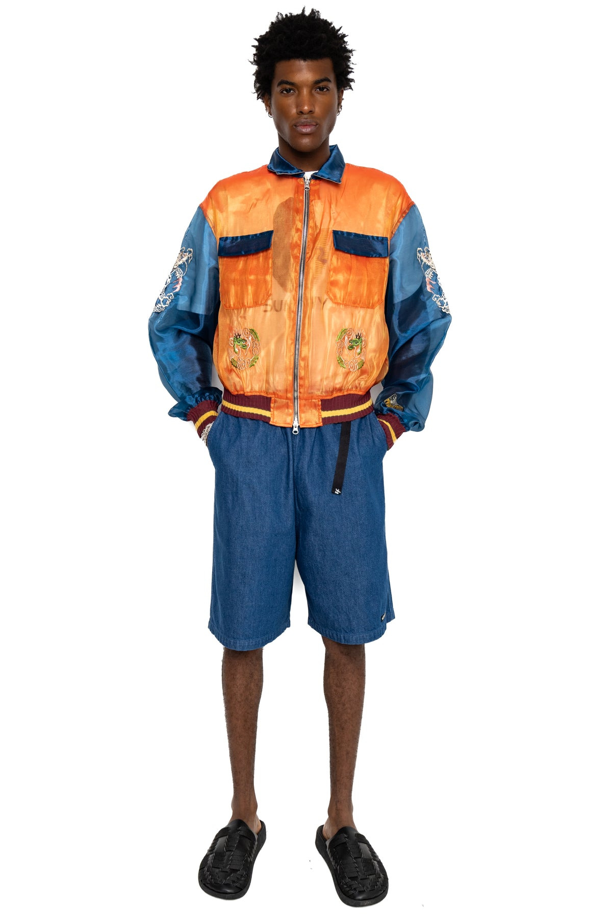 Sheer Pearl Mosquito Guard 2TONES Vietnam JKT - Orange x Blue - 3