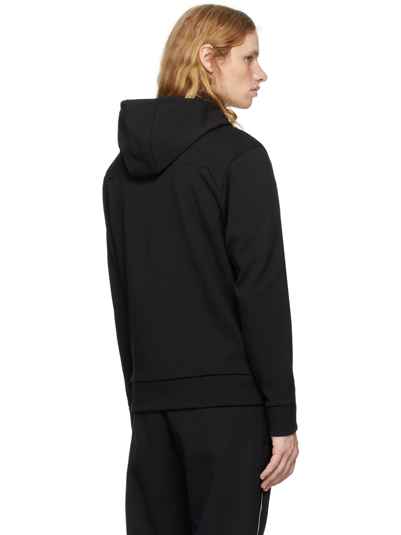 Black Logo-Embossed Hoodie 3