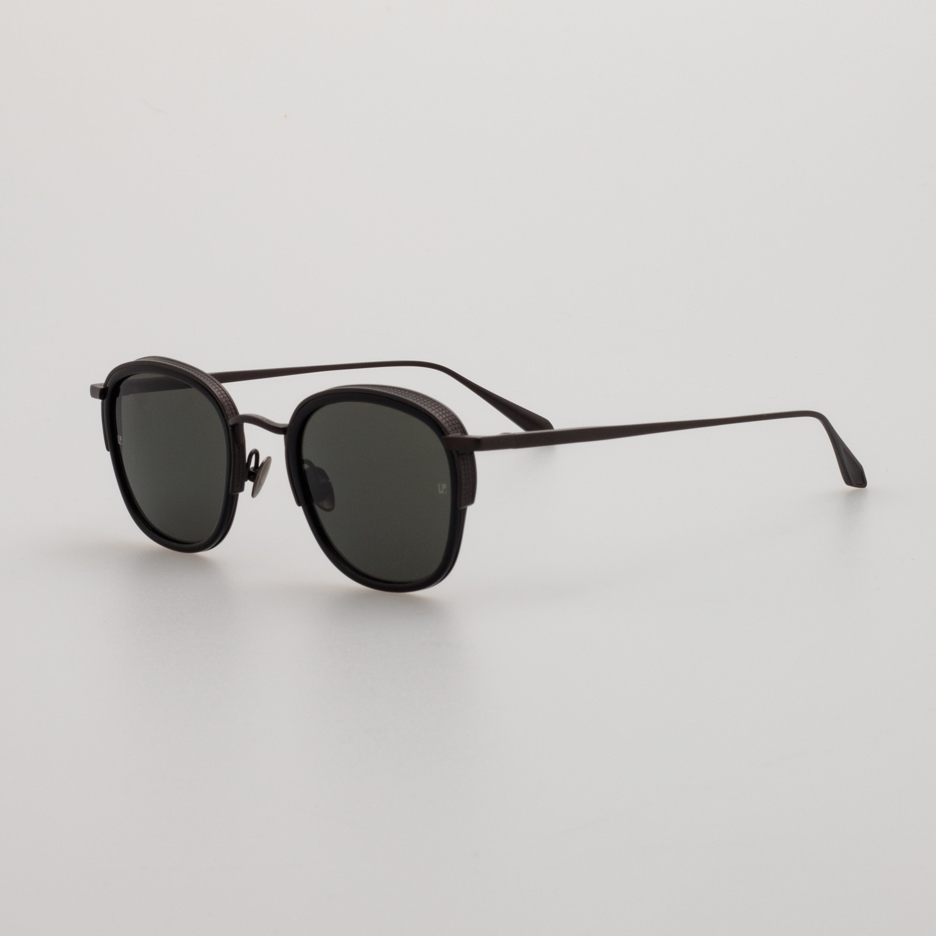 Aldrin Sunglasses in Black and Matt Nickel - 2