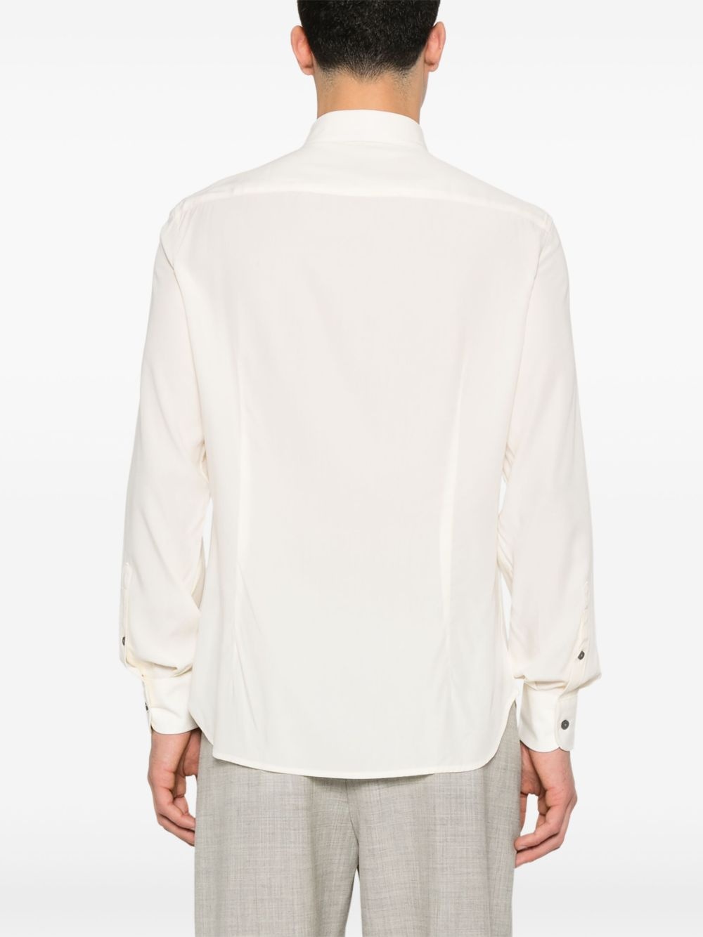 logo-embroidered shirt - 4