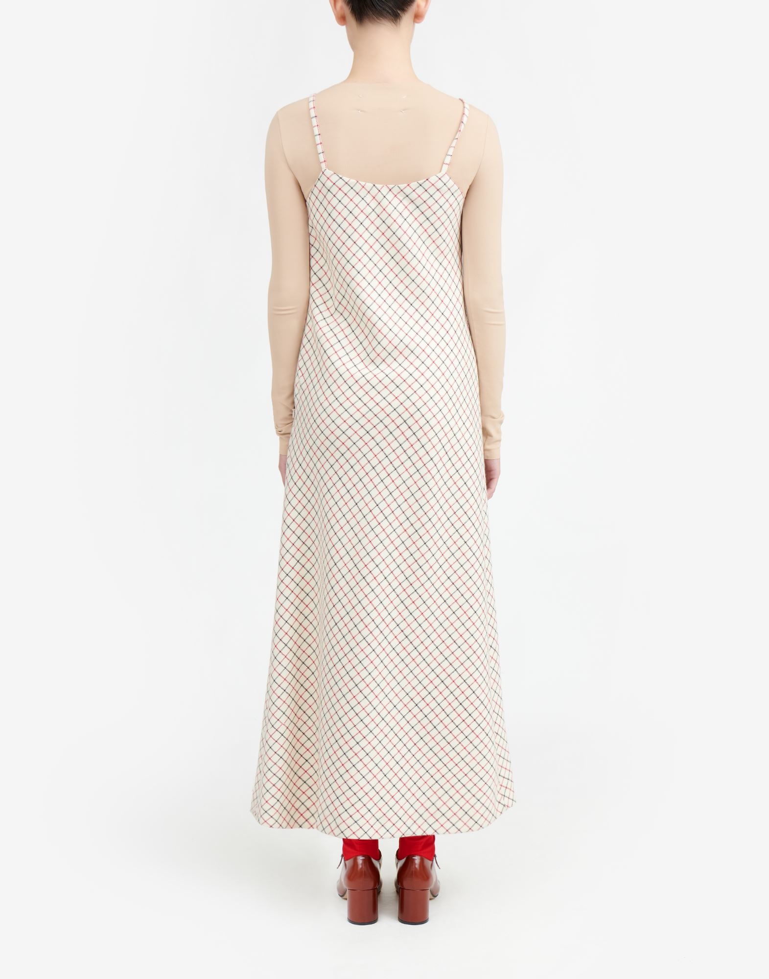 Tattersall lambswool slip dress - 4