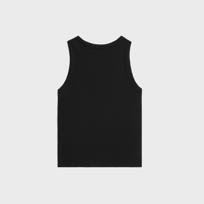 CELINE triomphe tank top IN ribbed cotton silk outlook
