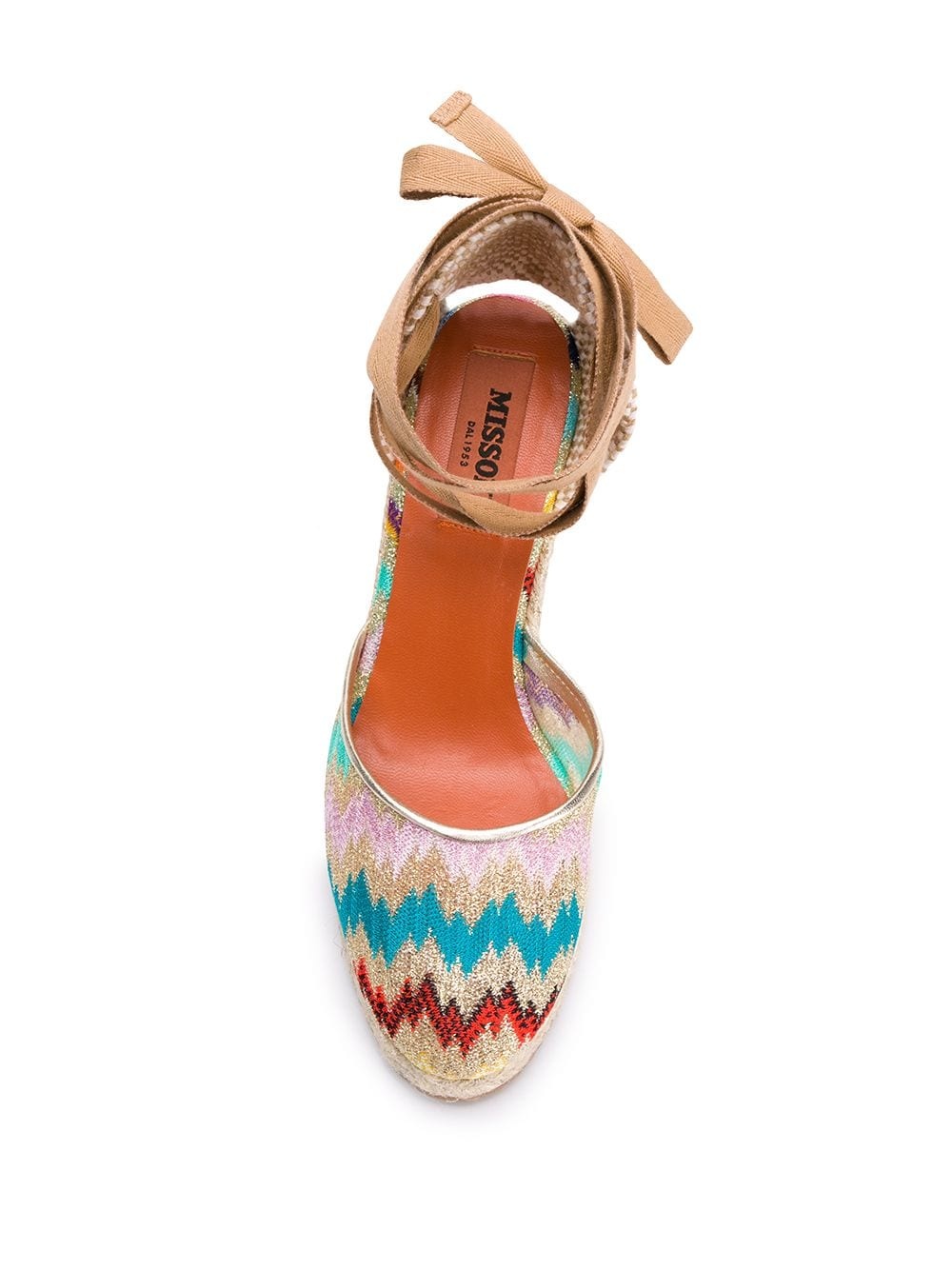 chevron wedge espadrilles - 4