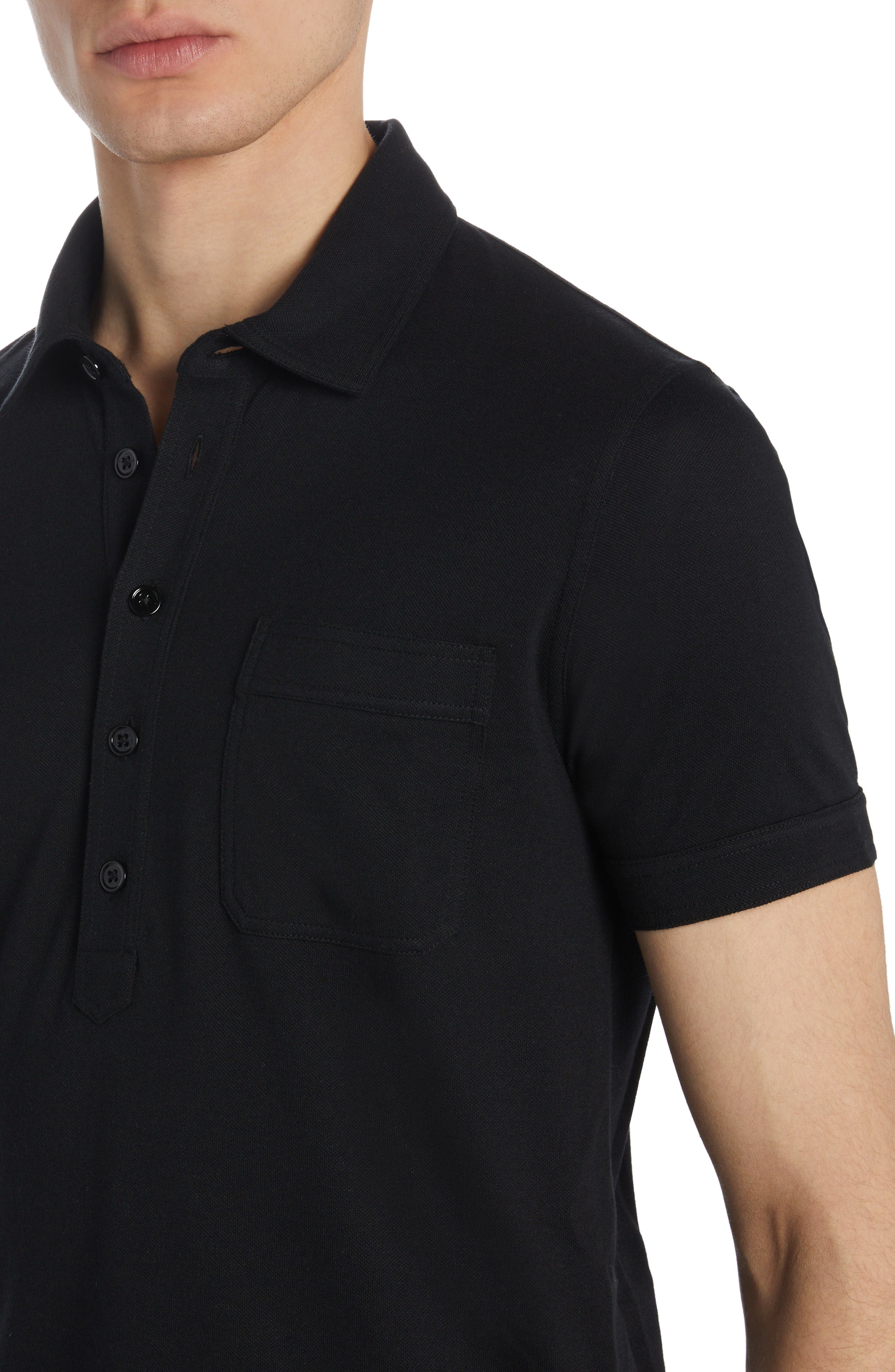 Cotton & Silk Piqué Pocket Polo - 4
