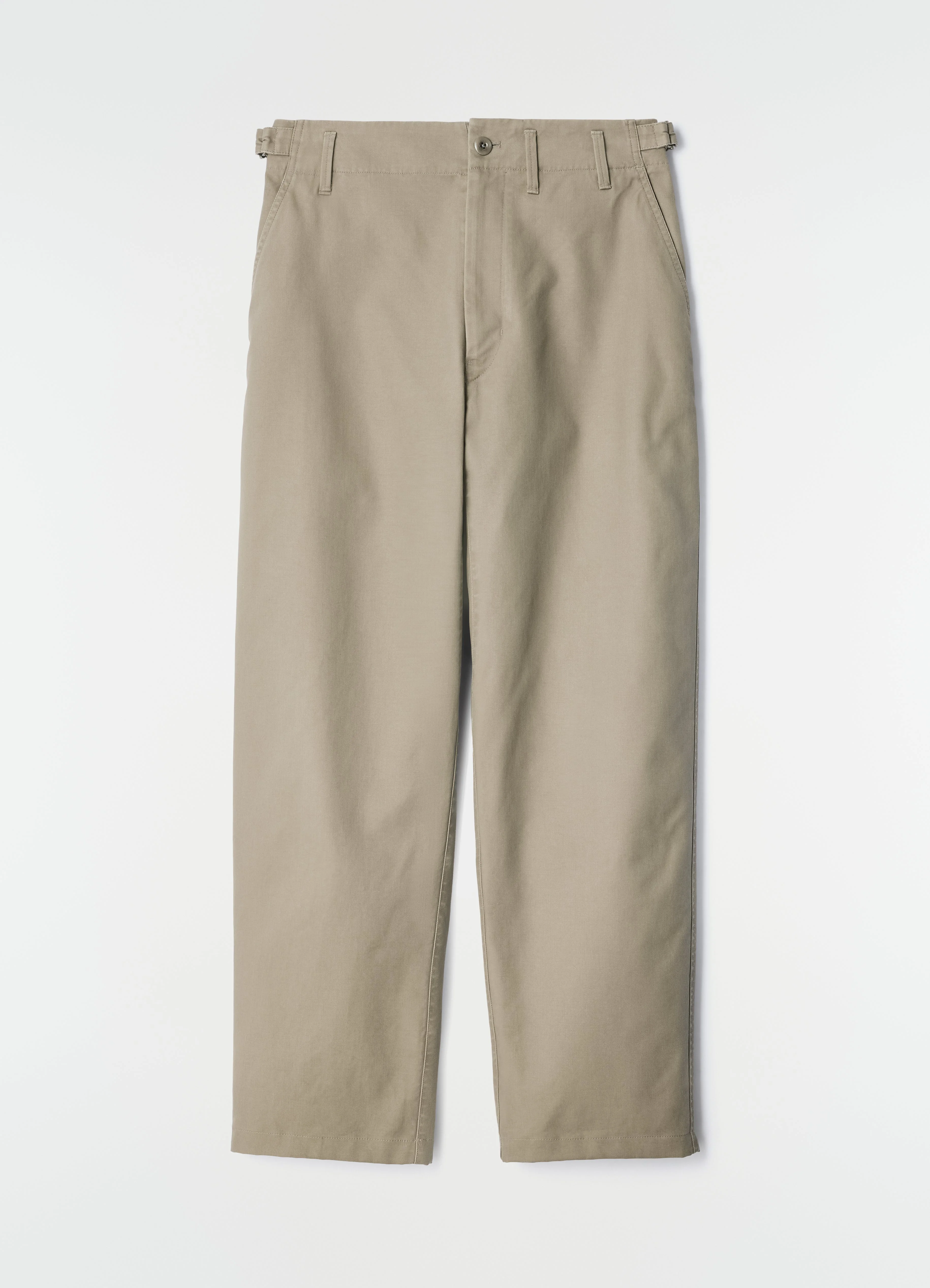TAPERED PANTS IN HEAVY COTTON TWILL - 1