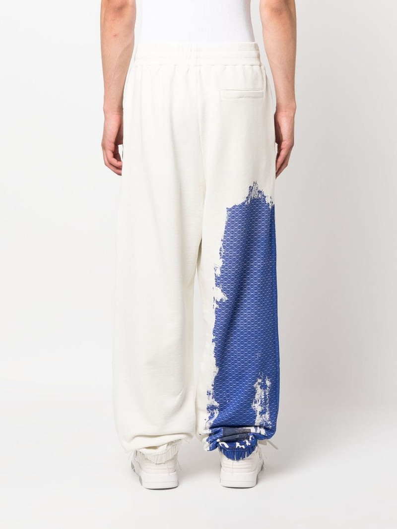 brush stroke-print track pants 4