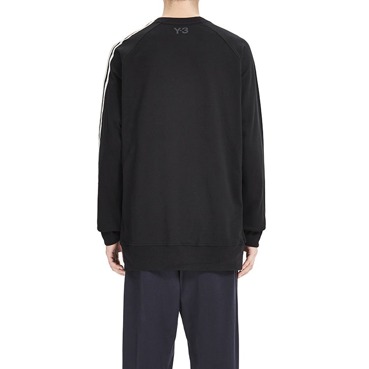 adidas Y-3 3-Stripes French Terry Crew Sweatshirt 'Black' FJ0388 - 5