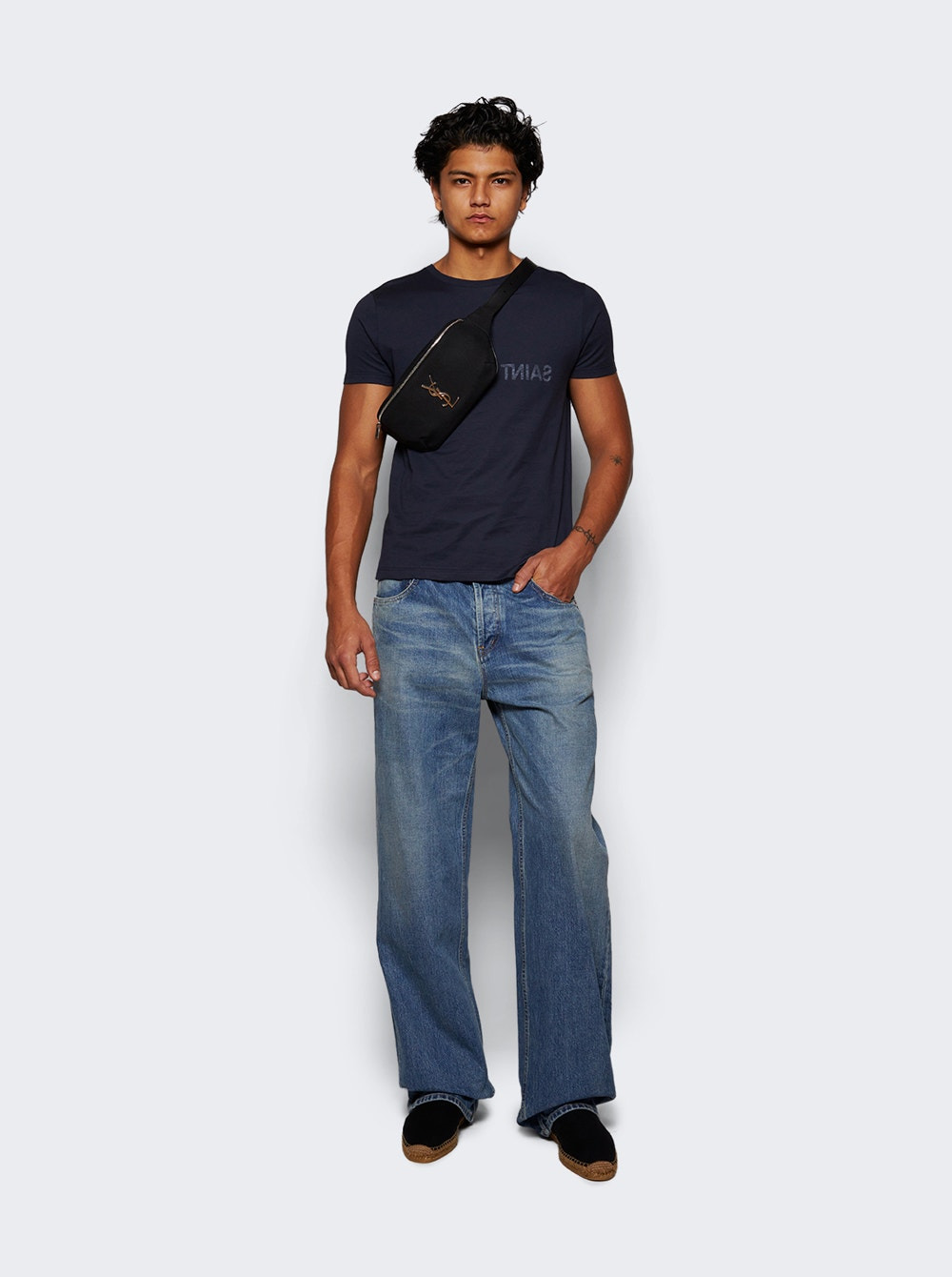 Reverse Logo Tee Marine And Naturel - 2