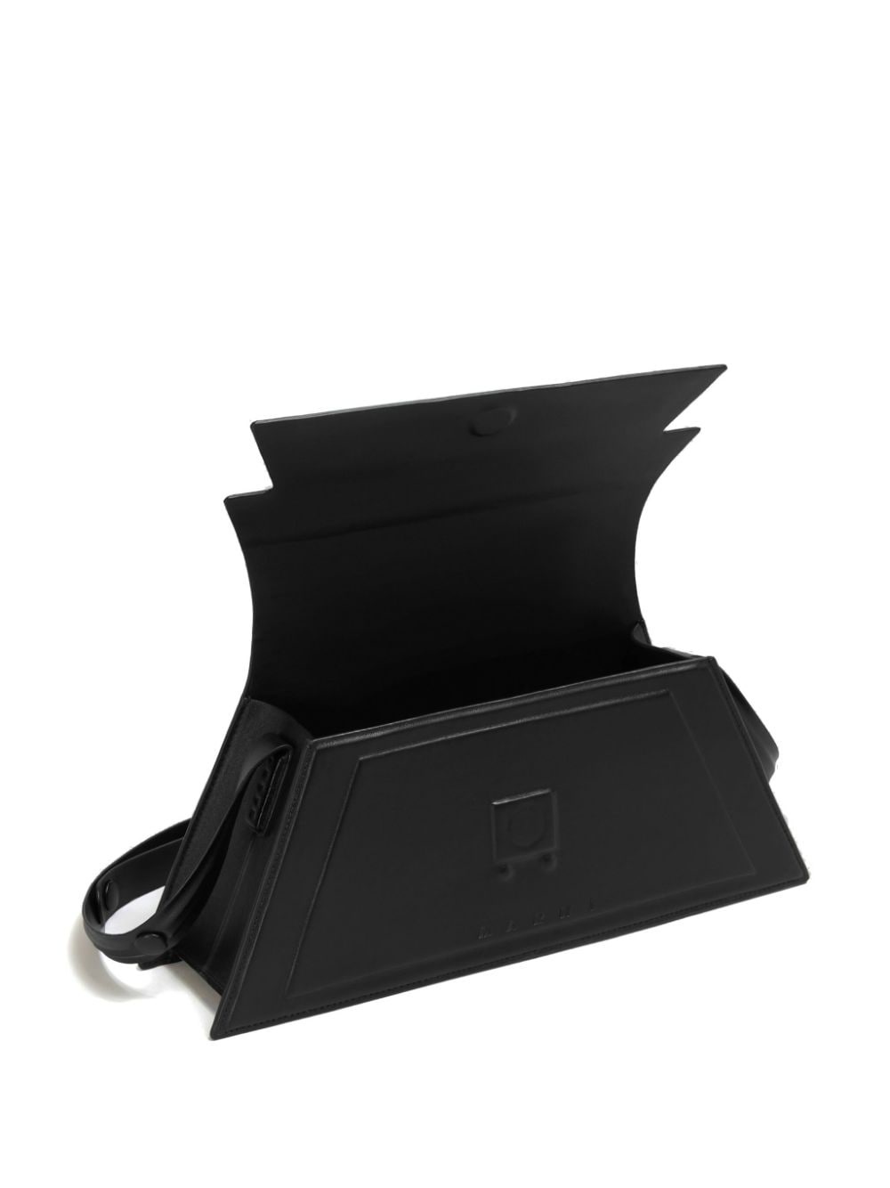 logo-debossed leather shoulder bag - 5