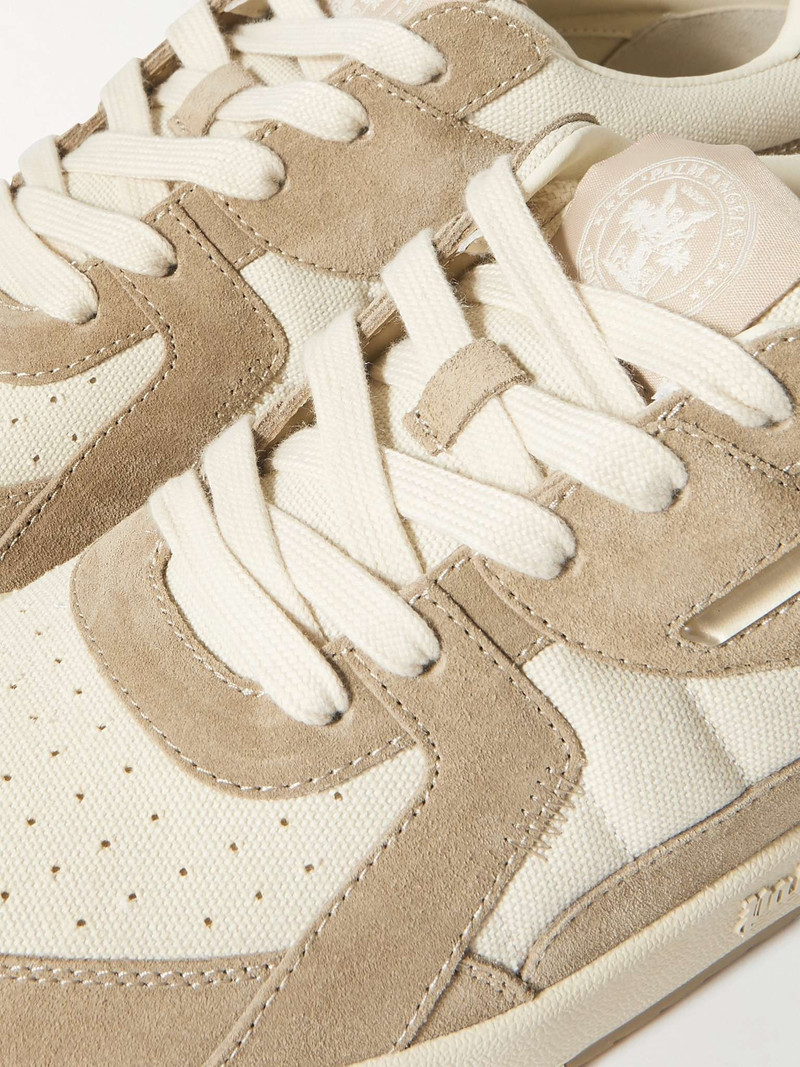 Palm University Suede-Trimmed Canvas Sneakers 6