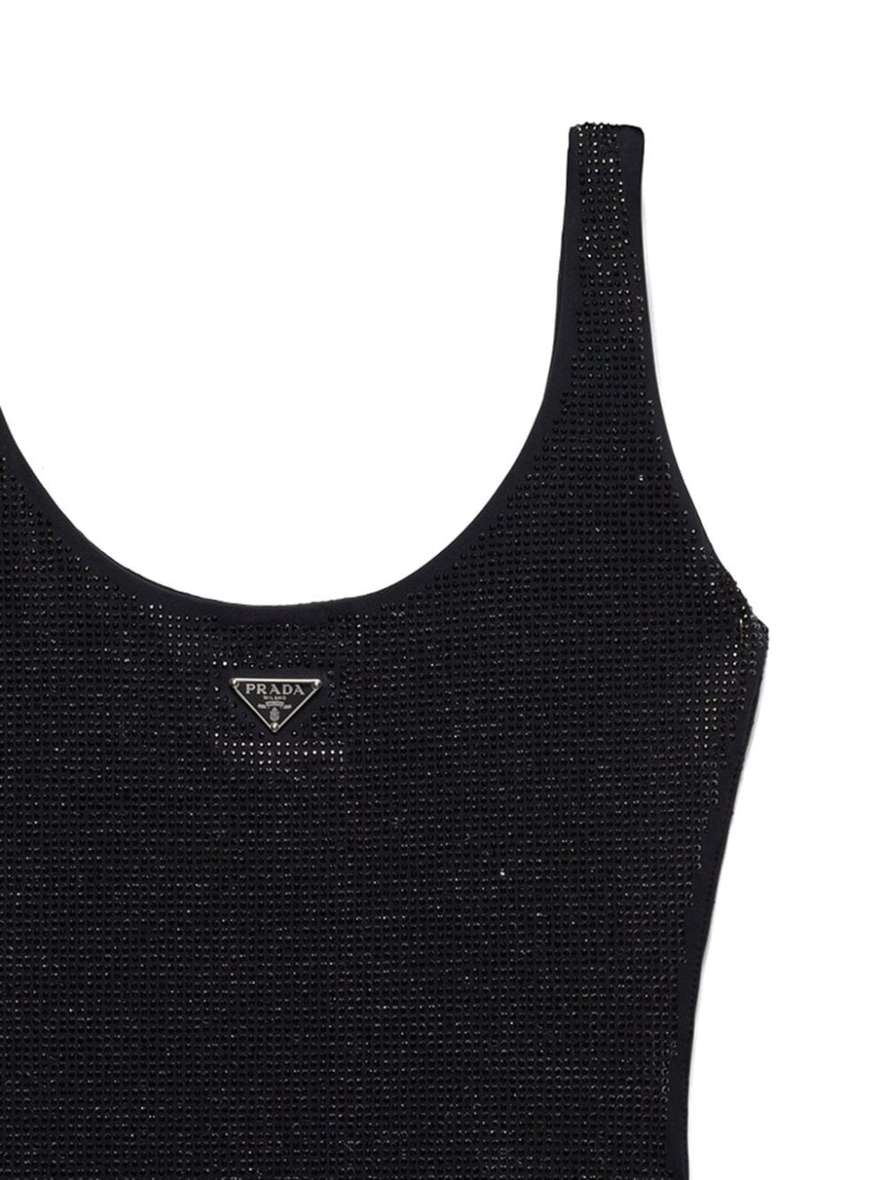 triangle-logo rhinestone-embellished swimsuit - 2