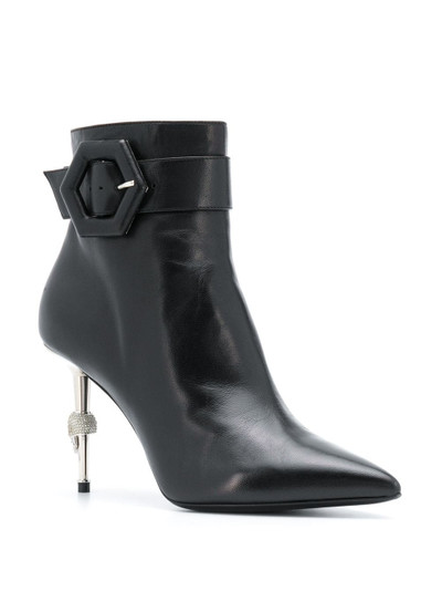 PHILIPP PLEIN statement skull heel ankle boots outlook