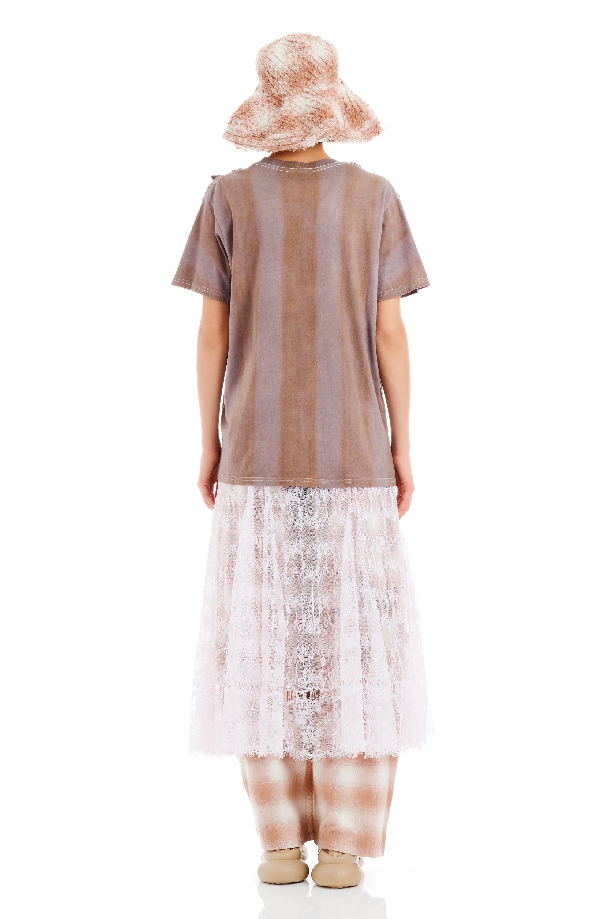 EARTH STRIPE REMNANT FLOWER TEE - 5