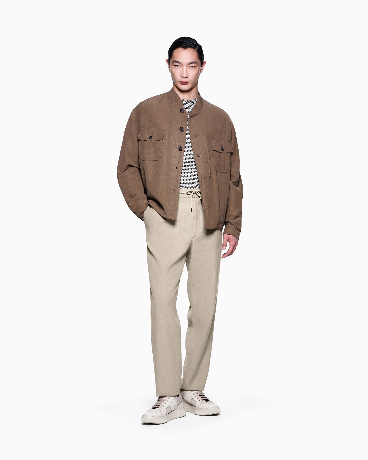 SINGLE-PLEAT, LINEN-CANVAS TROUSERS - 2