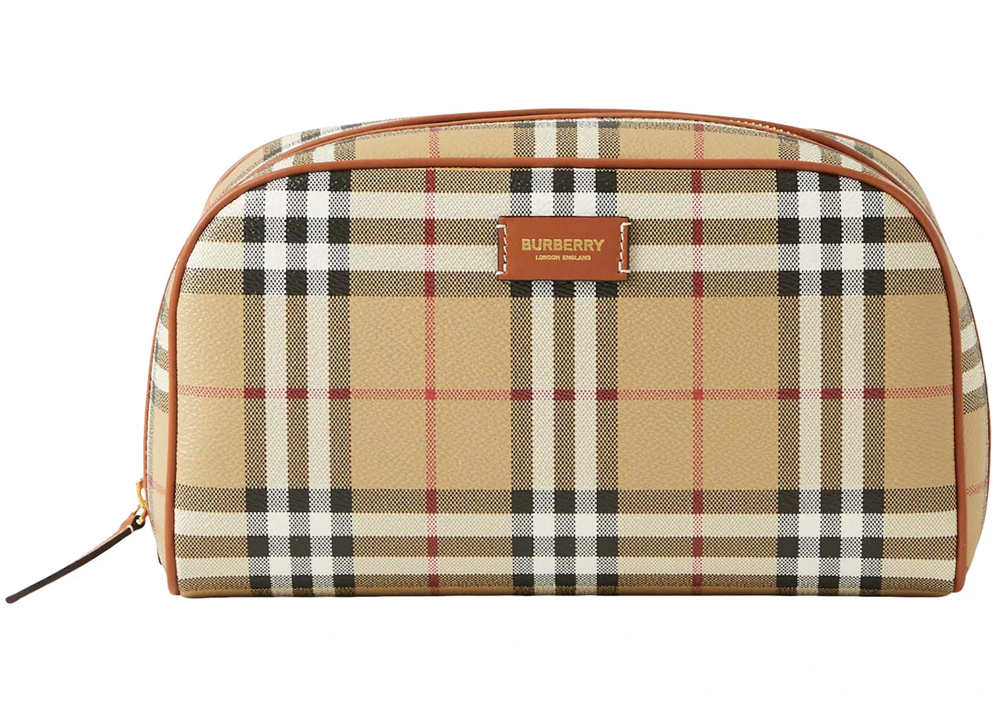 Burberry Medium Check Travel Pouch Archive Beige - 1