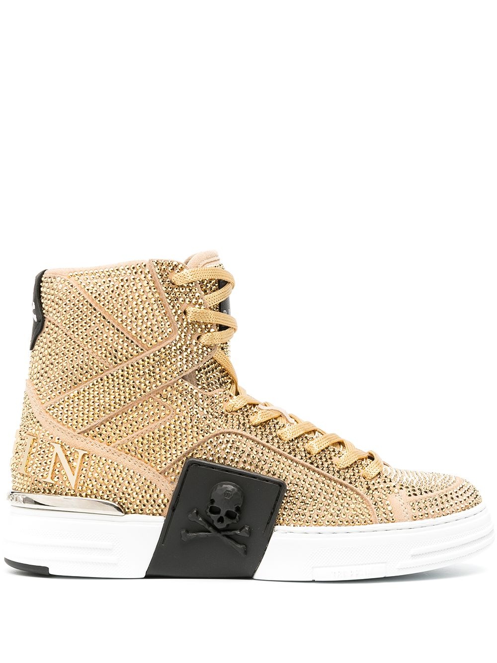 studded high-top trainers - 1