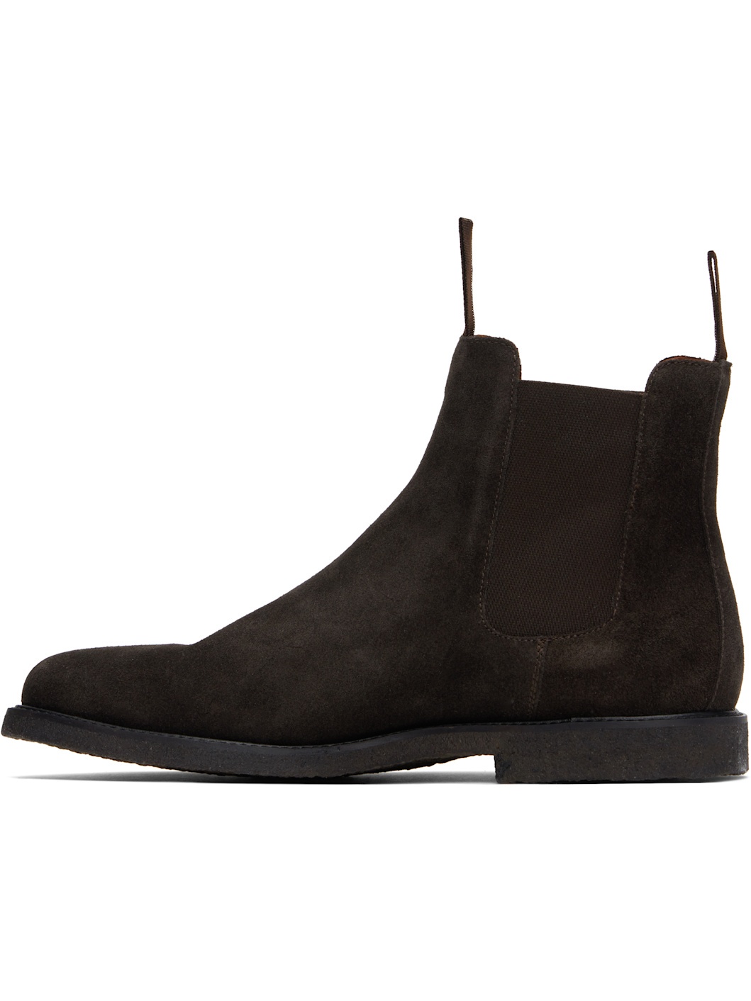 Brown Waxed Suede Chelsea Boots - 3