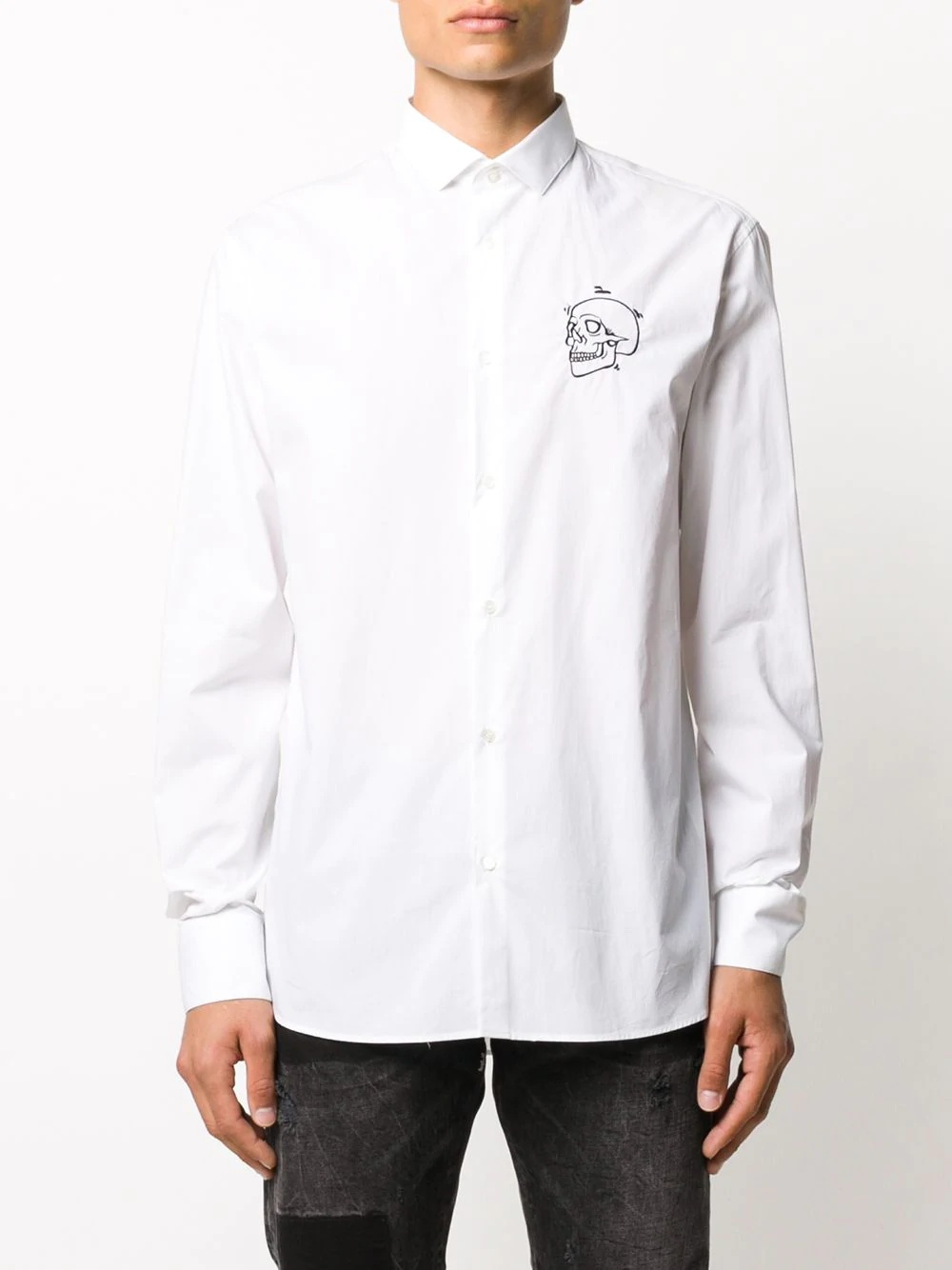 outline skull shirt  - 4