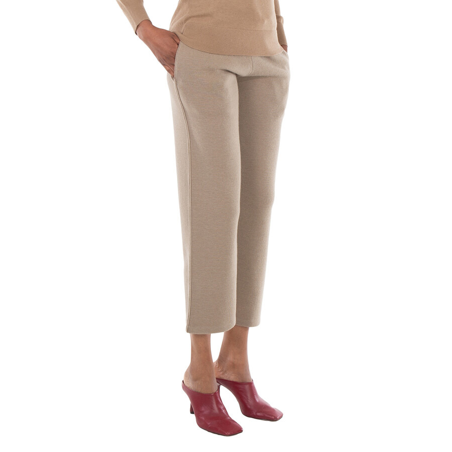 Burberry Rose Embroidered Drawstring Wool Trousers - 5