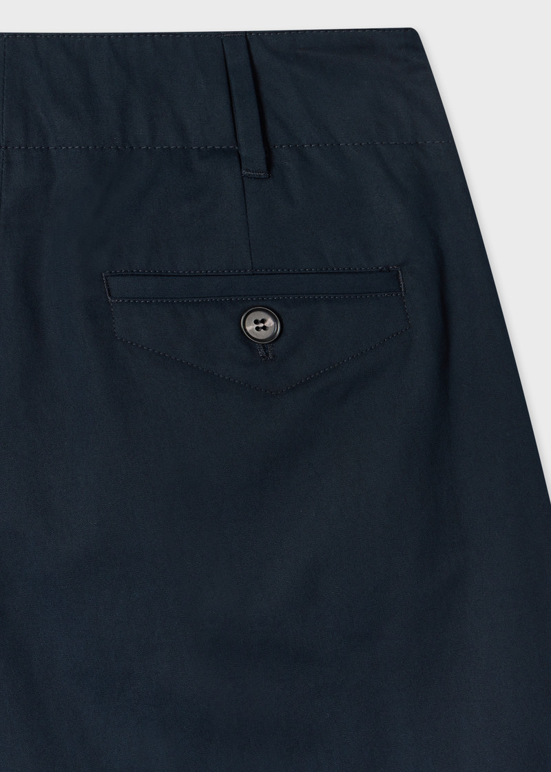 Paul Smith Women's Navy Cotton Pleated Trousers outlook