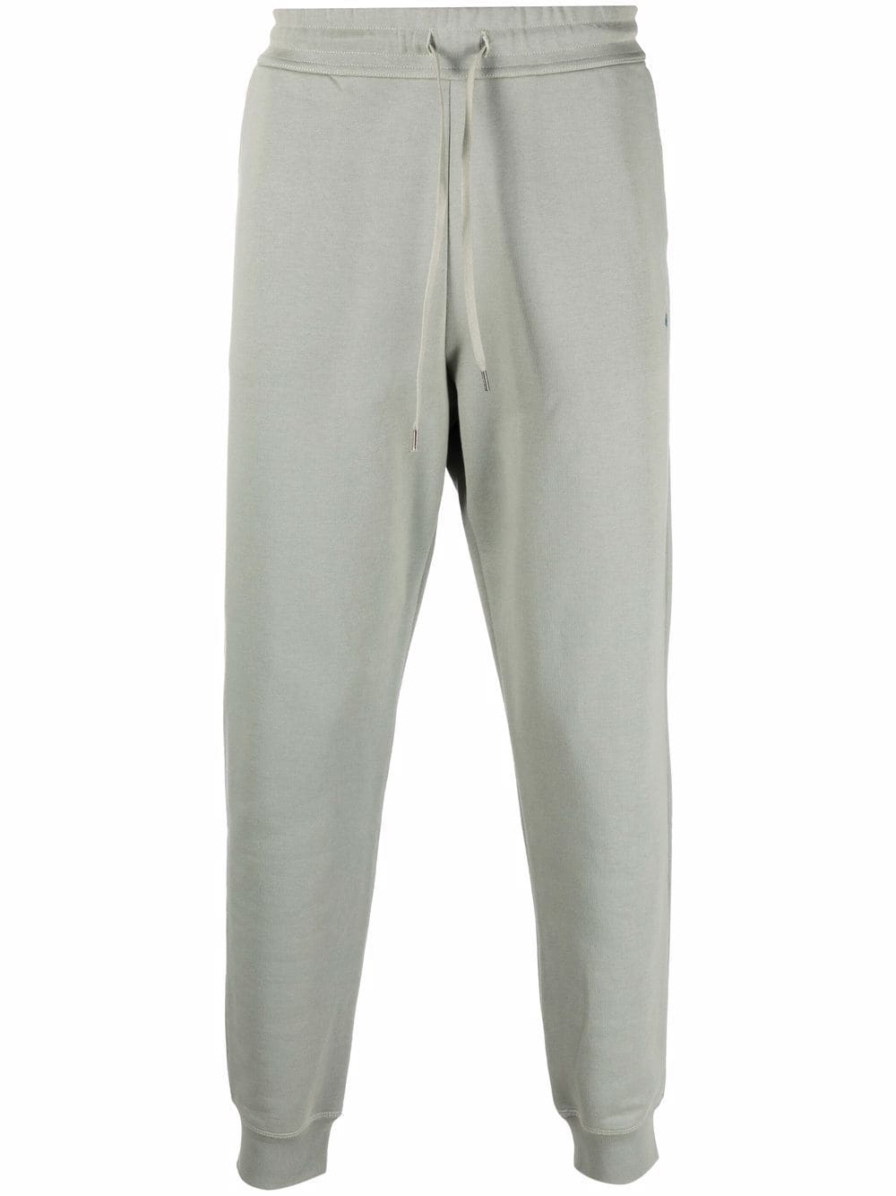 drawstring-waist cotton track trousers - 1