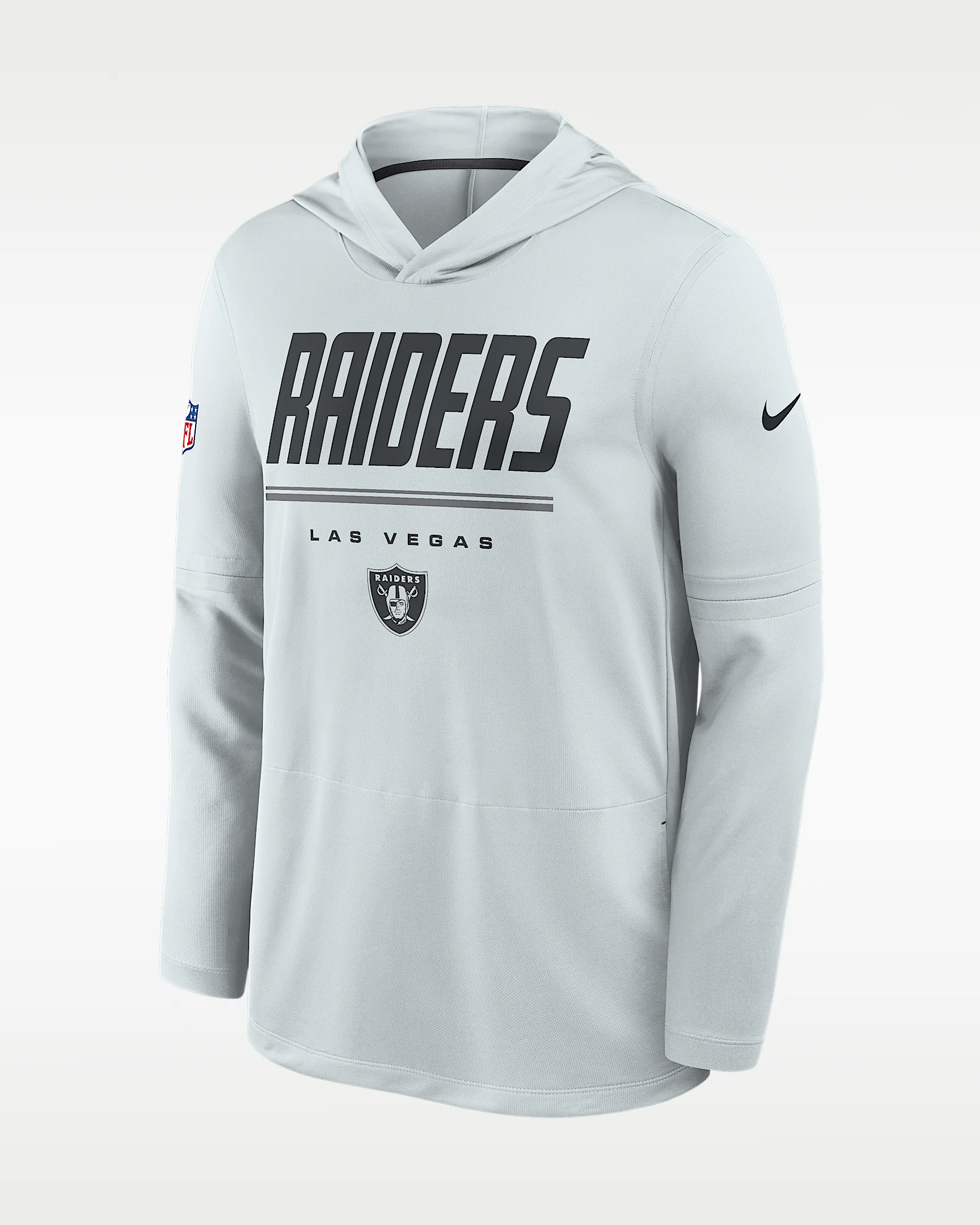 Las Vegas Raiders Sideline Men's Nike Dri-FIT NFL Long-Sleeve Hooded Top - 1