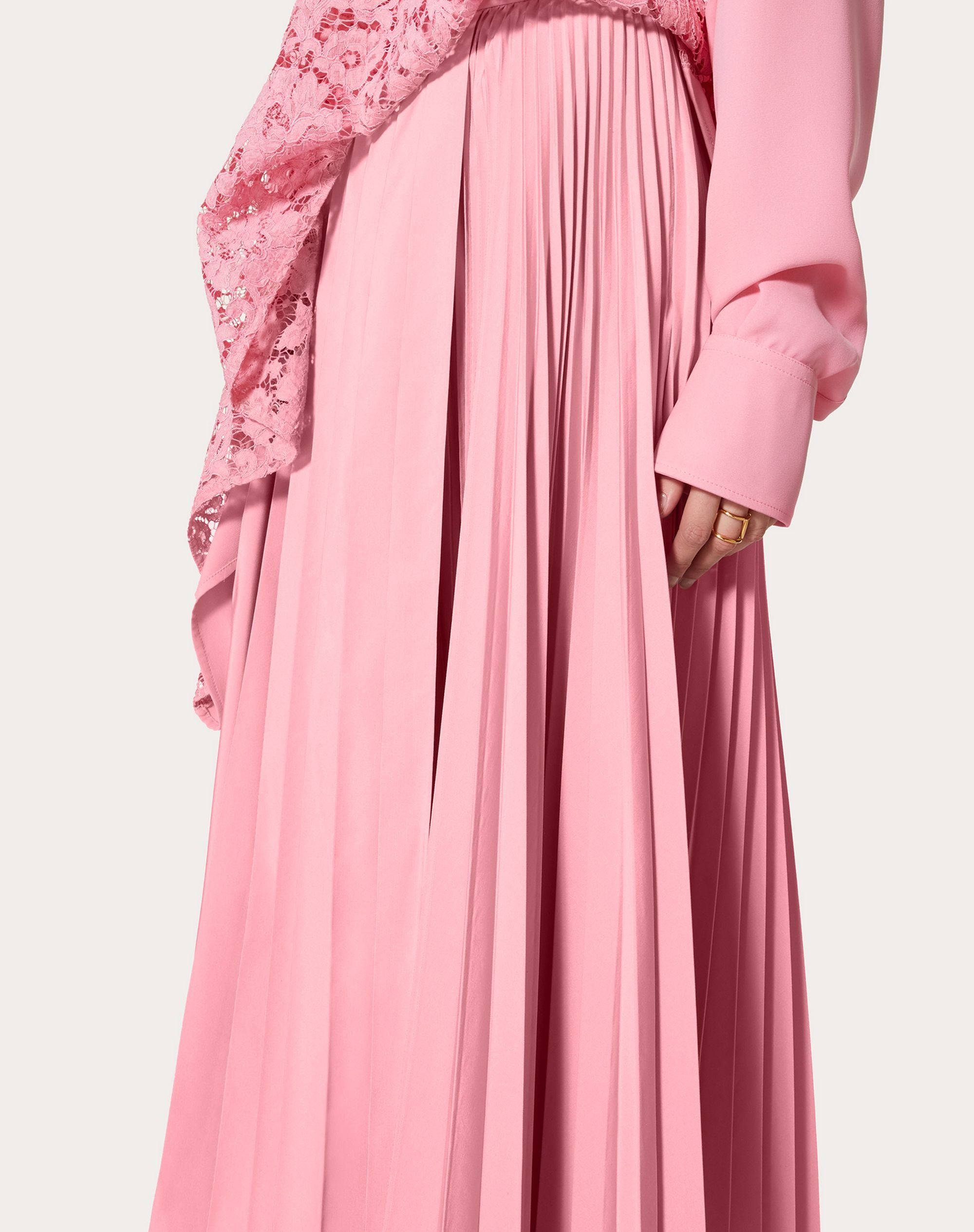 MICRO FAILLE PLEATED SKIRT - 5