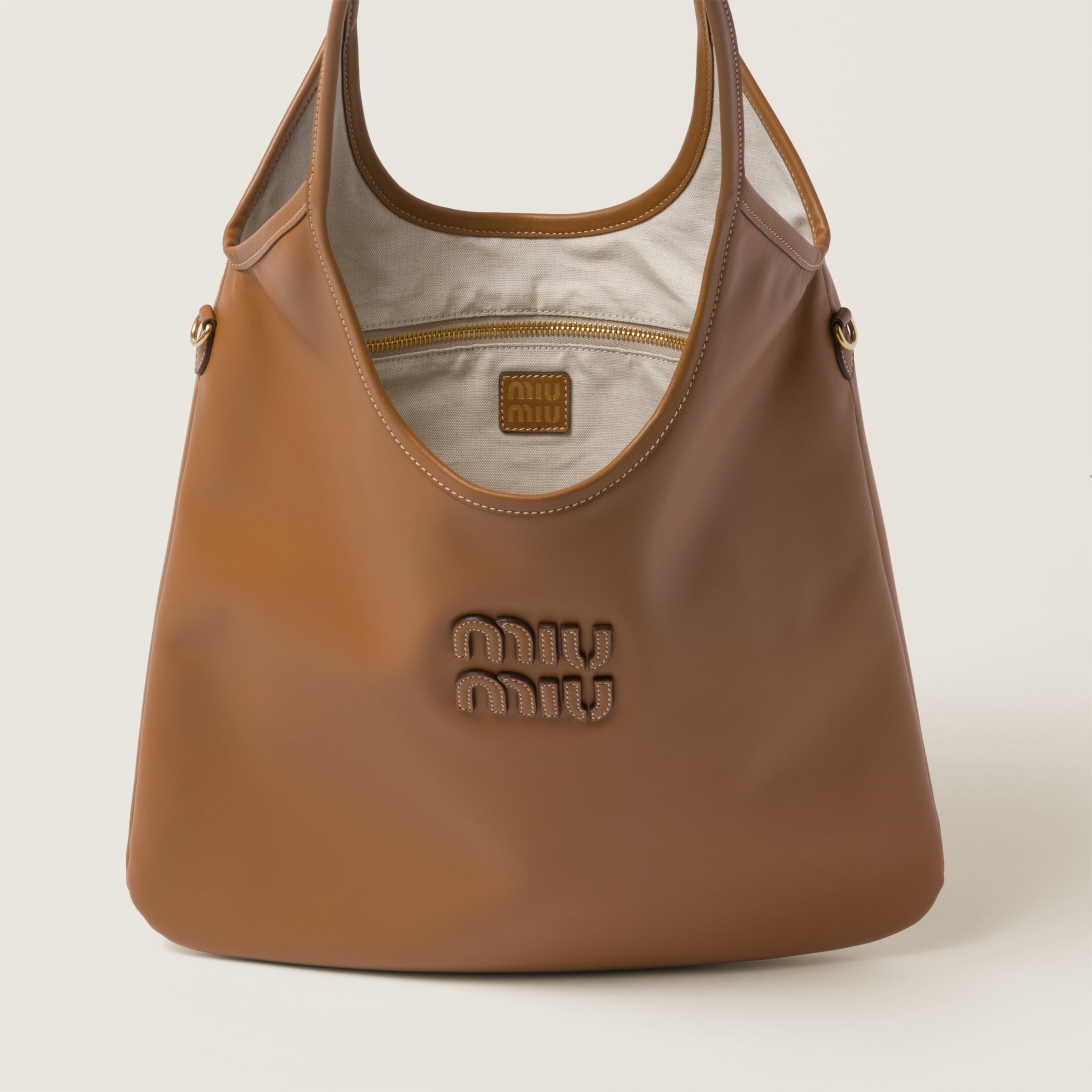 トートバッグ MIU MIU 5BG231_ACRW_F0002 IVY LEATHER BAG Black Ivy Leather Bag | Miu Miu
