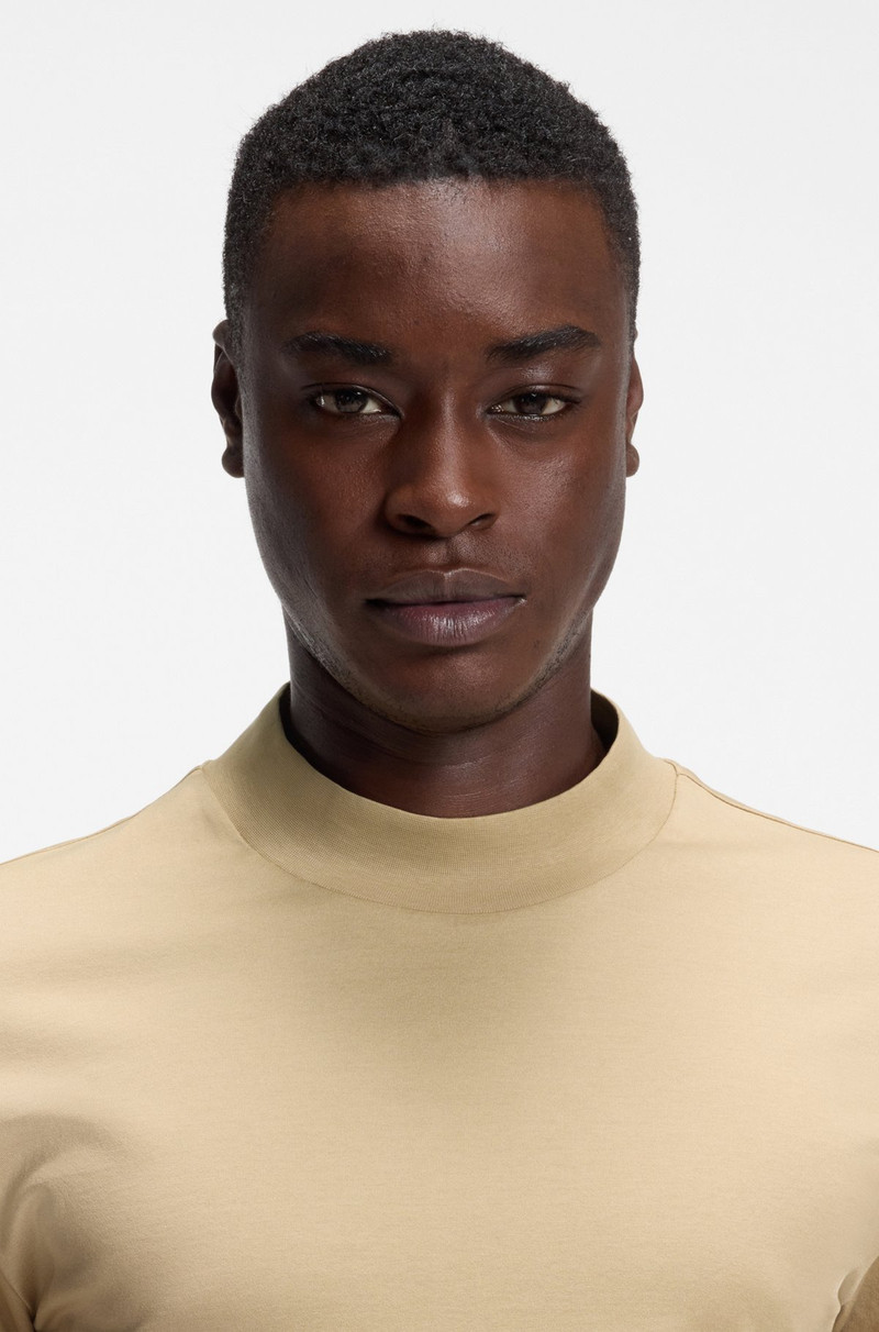 STAND-COLLAR SLIM-FIT T-SHIRT IN STRETCH COTTON 3