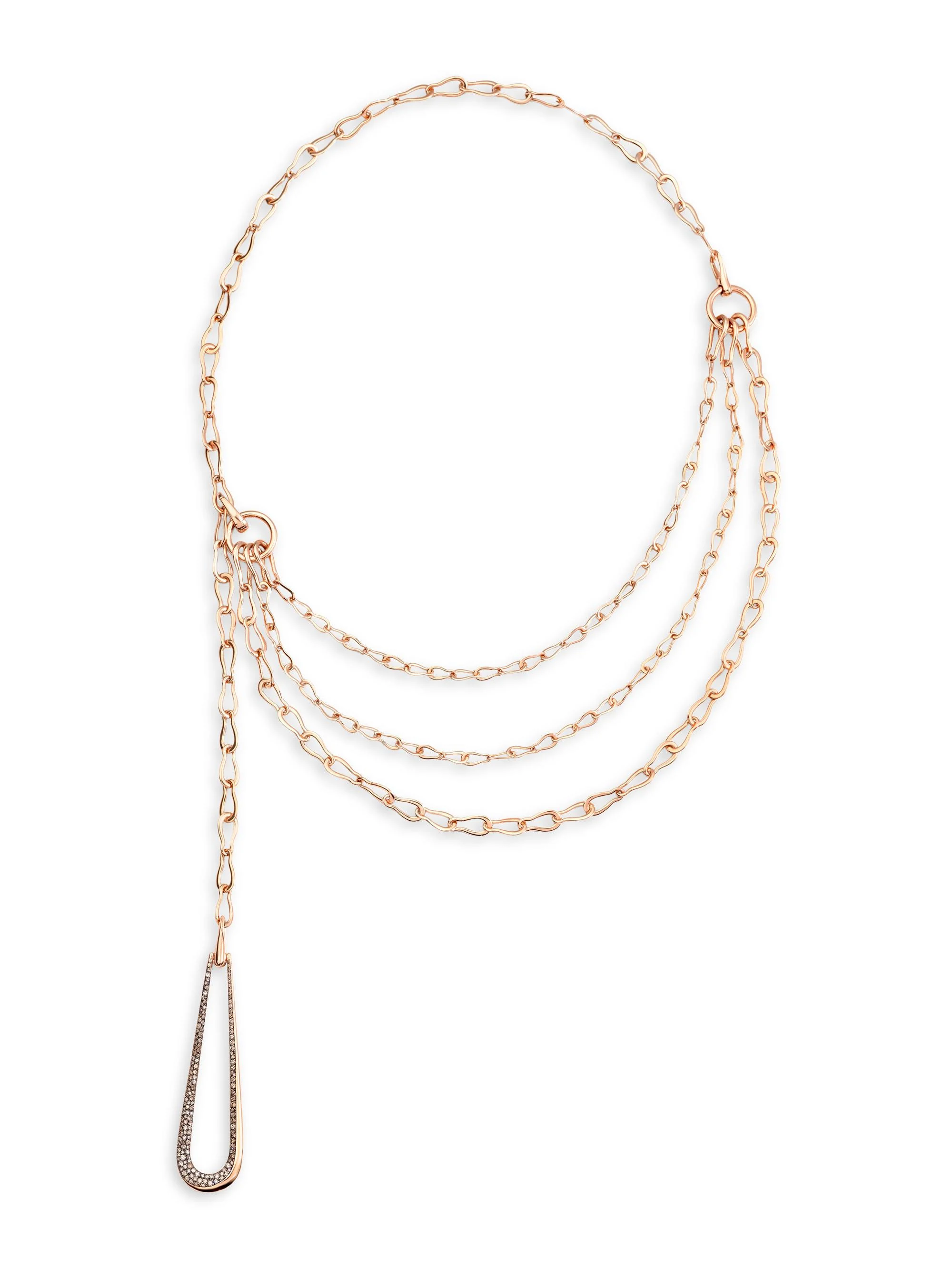 Women's Fantina 18K Rose Gold & Diamond Necklace - Rose Gold - 1