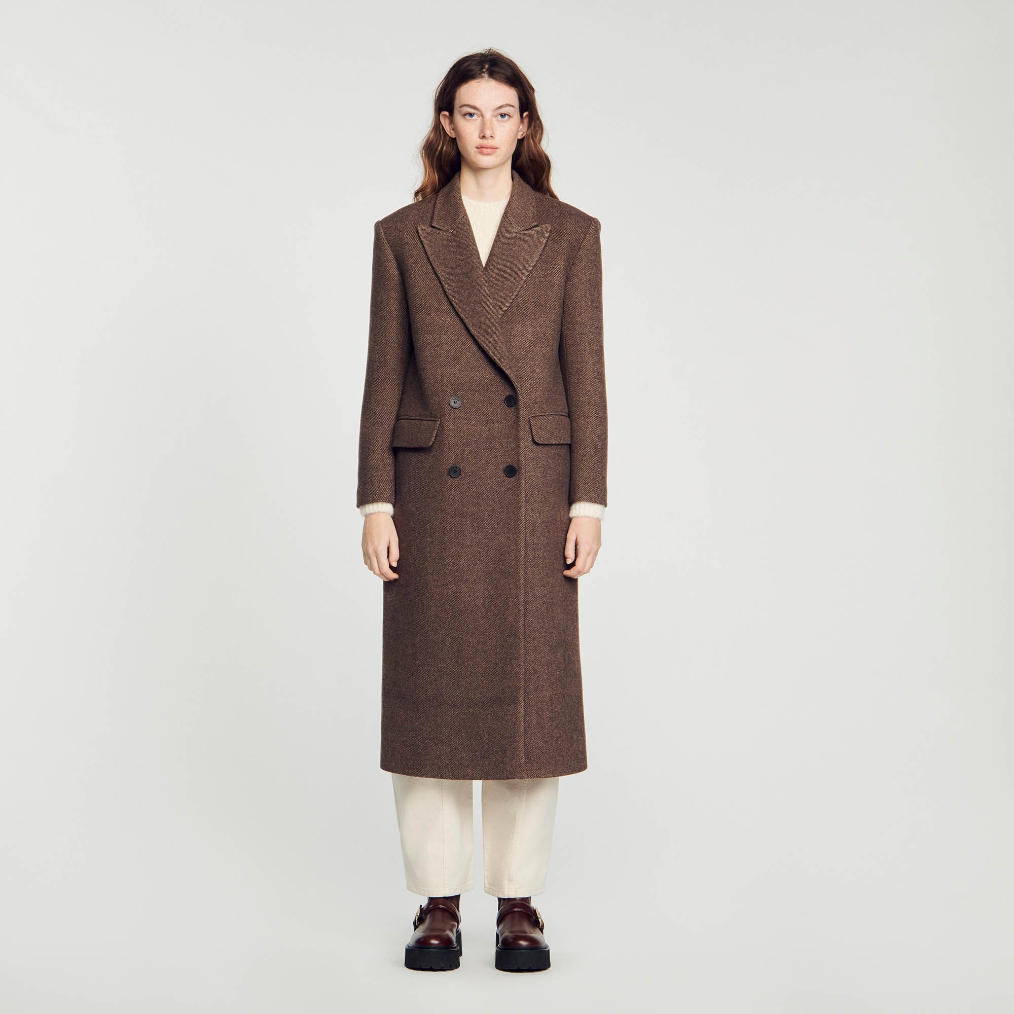 LONG-SLEEVED BUTTON COAT - 3