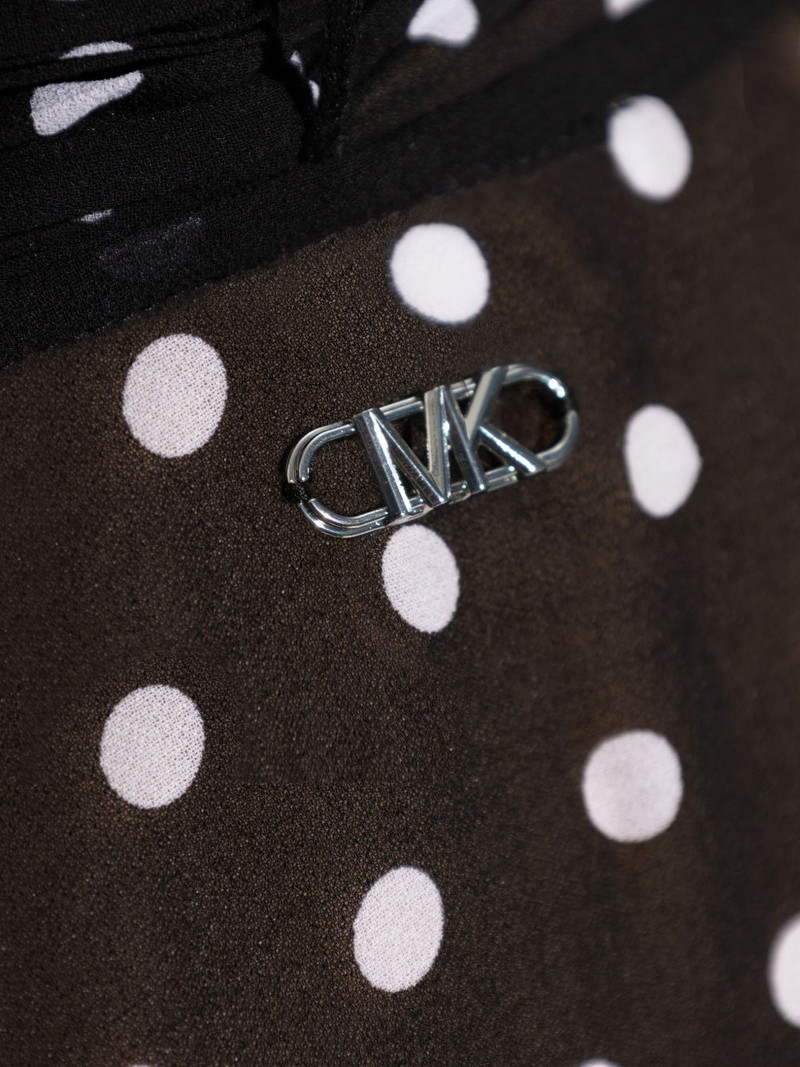 polka-dot neck-tie blouse 5