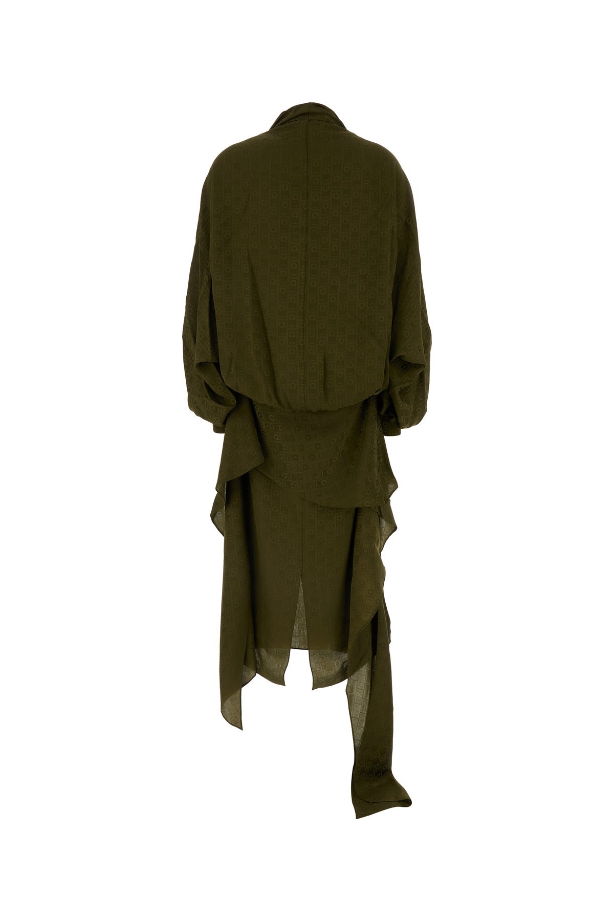 FERRAGAMO Olive green silk dress | gebnegozionline | REVERSIBLE