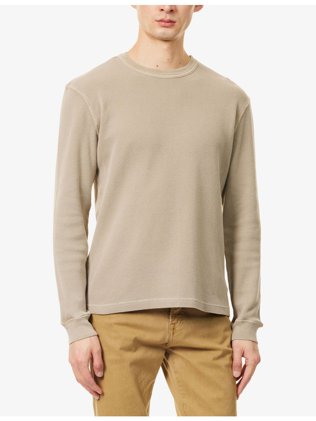 Crew-Neck Waffle-Knit Cotton Jumper - 3
