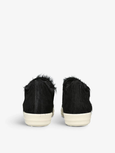 Rick Owens Serrated-sole pony-hair low-top trainers outlook