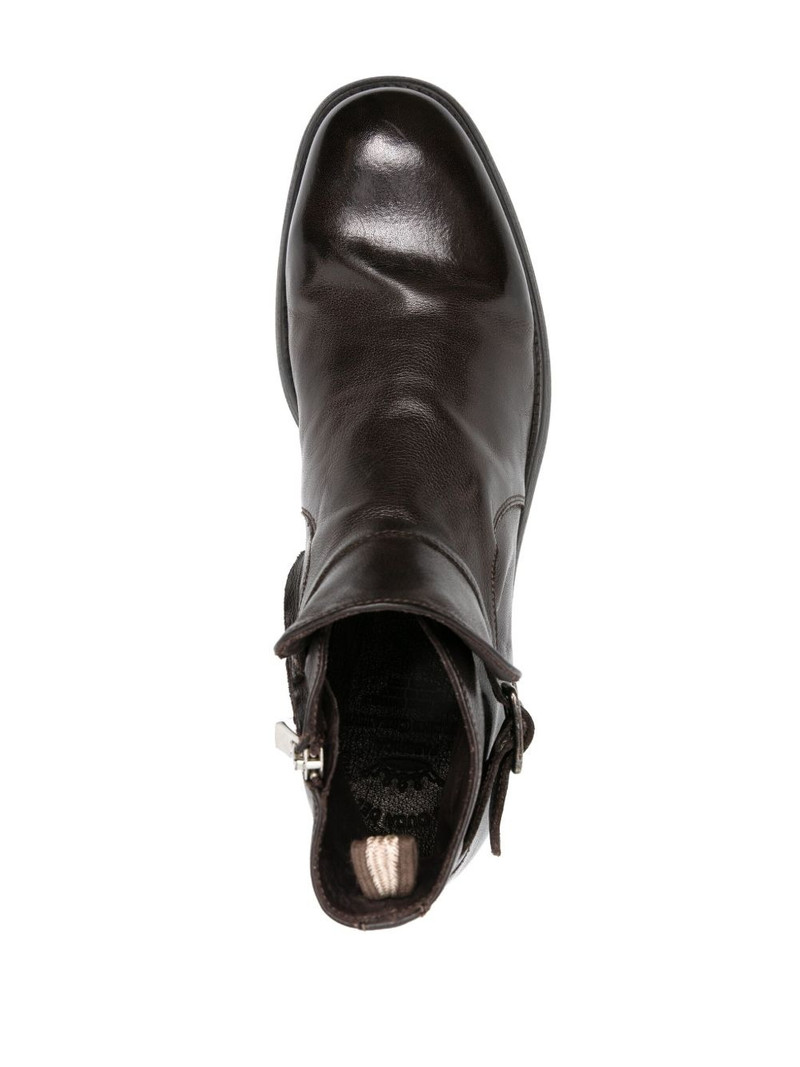buckle-strap leather ankle boots 4