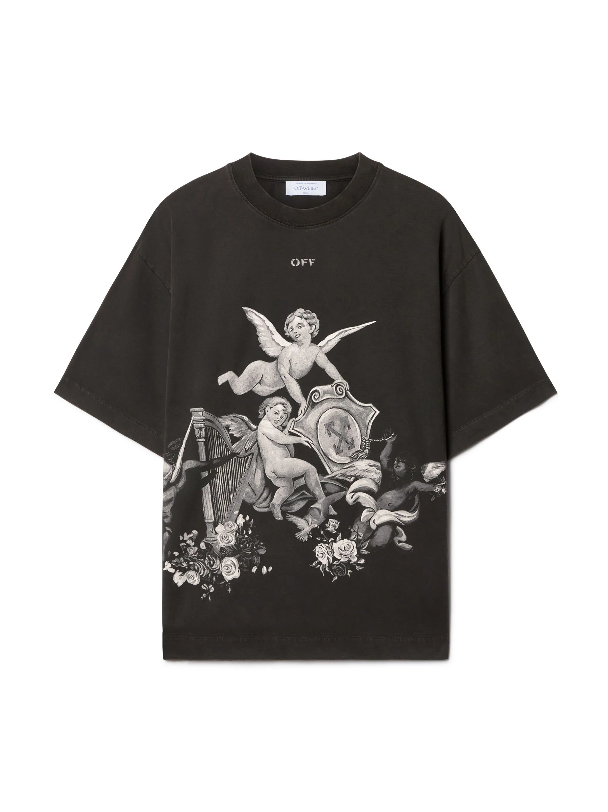Black Vintage Putti T-shirt - 1