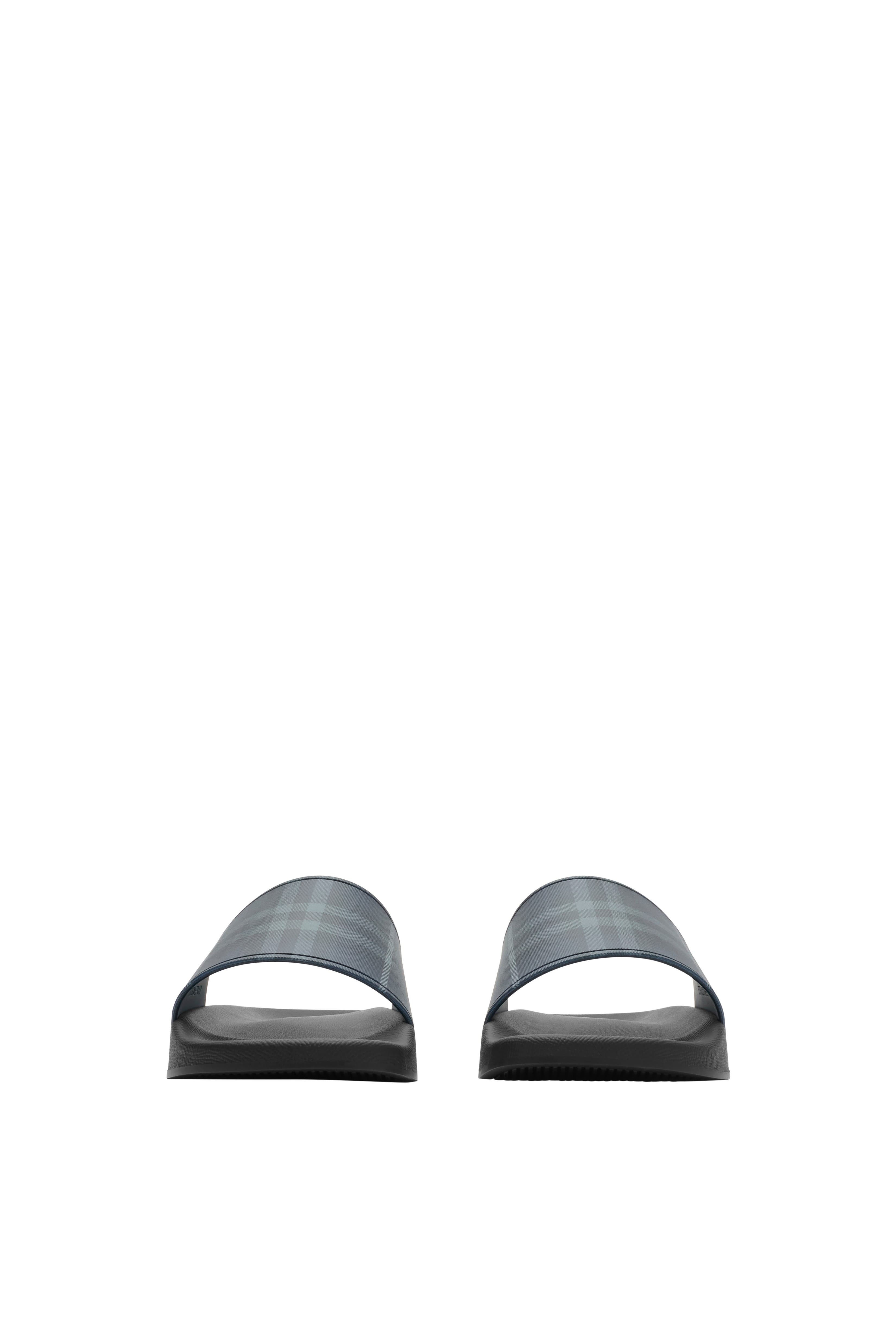 burberry Check Slides in Storm Blue at Nordstrom - 2