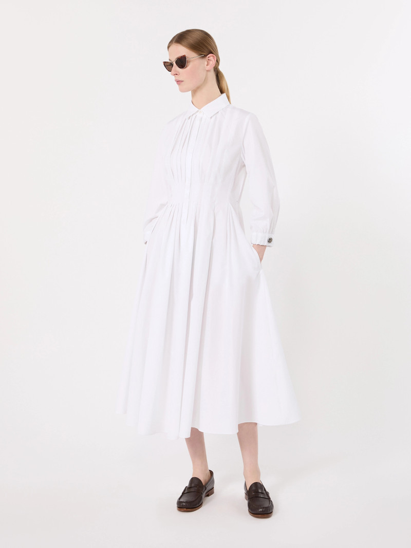 'S Max Mara ADAGIO Shirt dress in cotton poplin - WHITE outlook