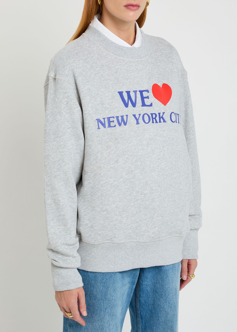 rag & bone Rag & Bone We Heart Nyc Printed Cotton-blend Sweatshirt outlook