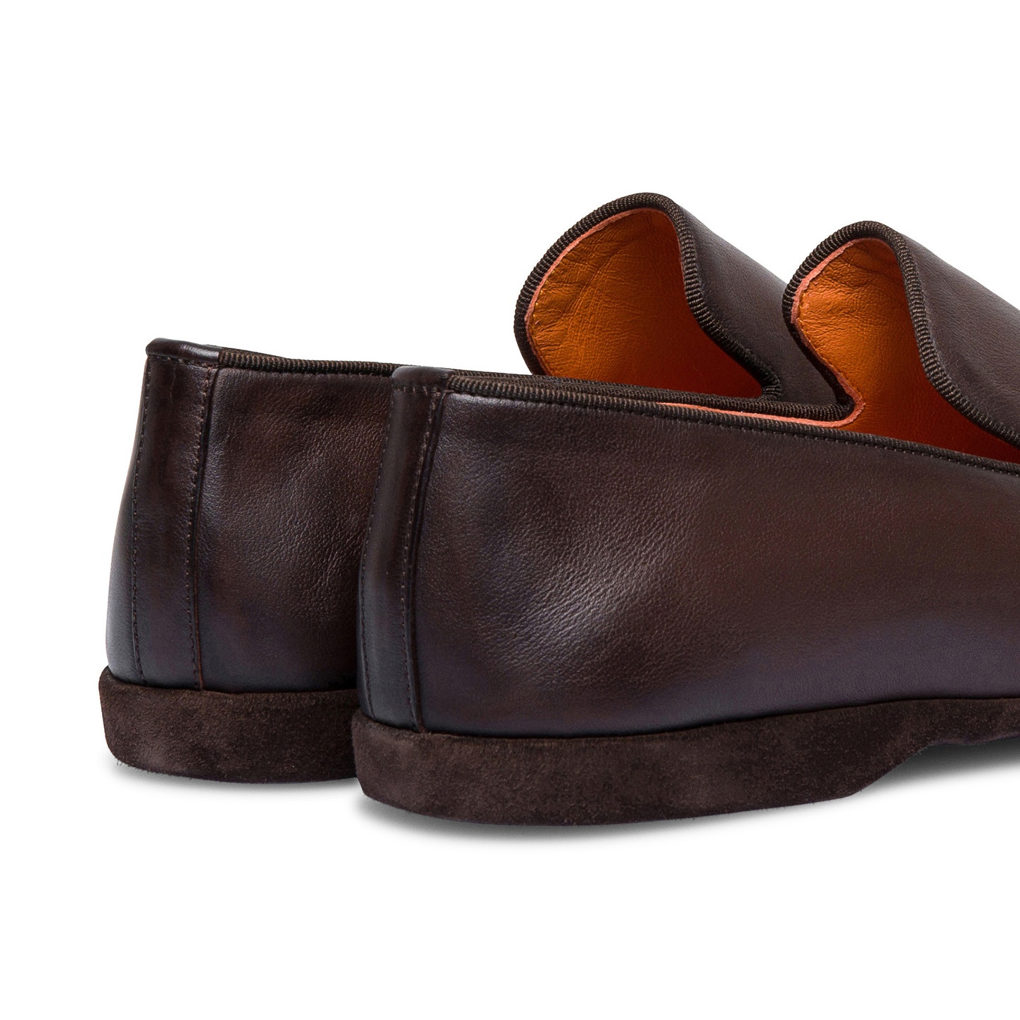 Men's brown leather slipper - 5