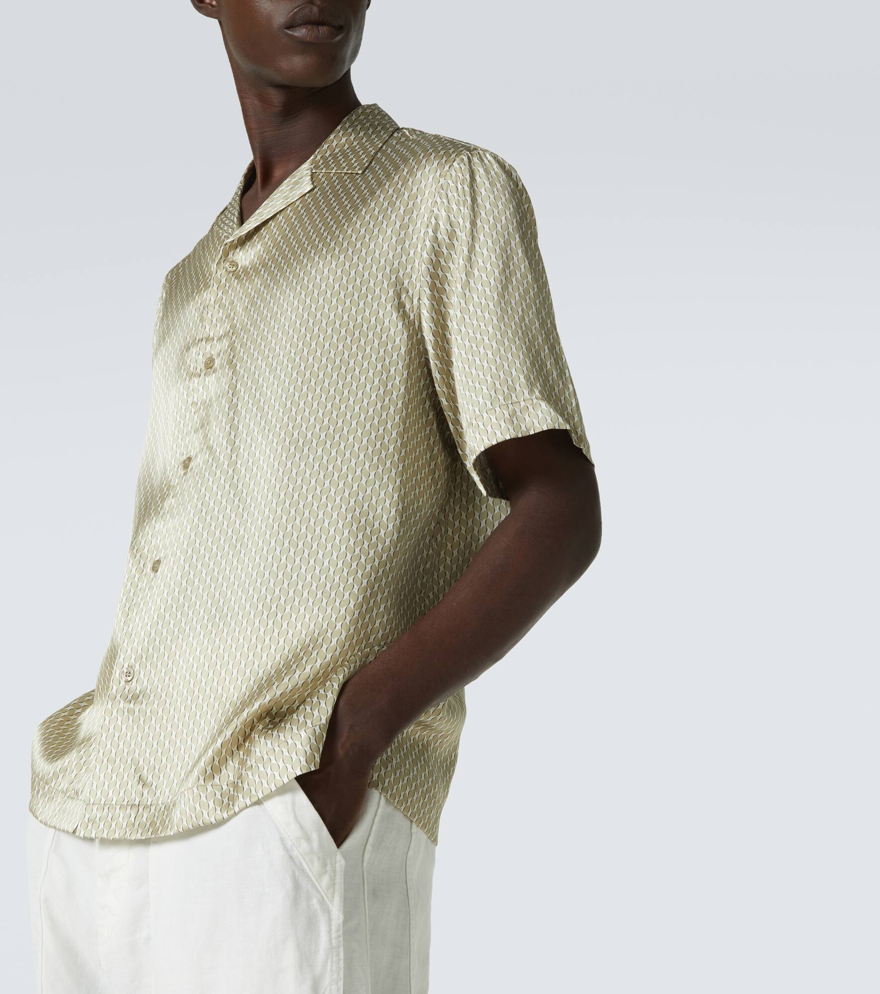 Roberto printed silk bowling shirt - 5